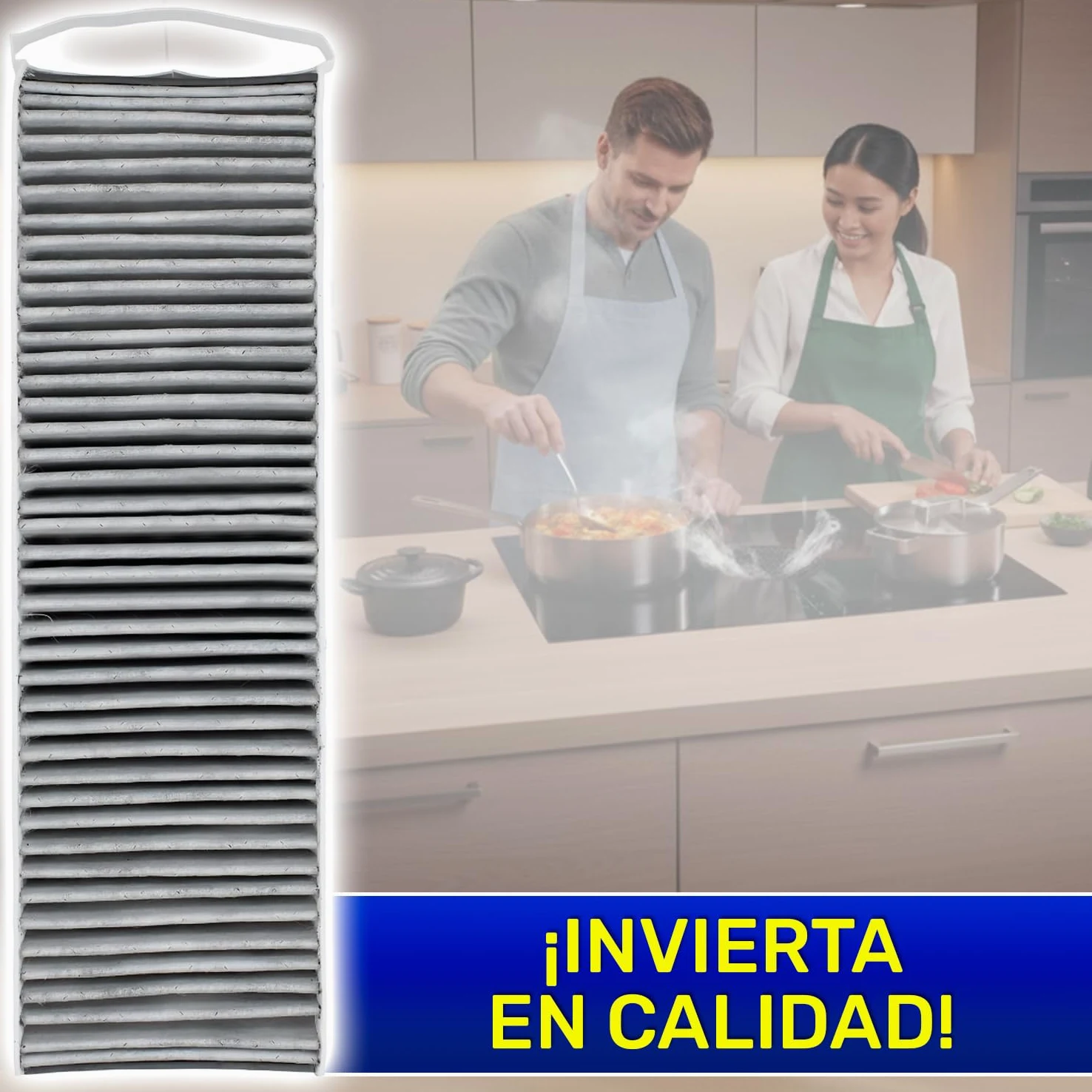 Filtro Carbon Activo 425x130x46 mm Campana Extractora para Bora Pure X Pure S Pure M Pure - MONTERAL