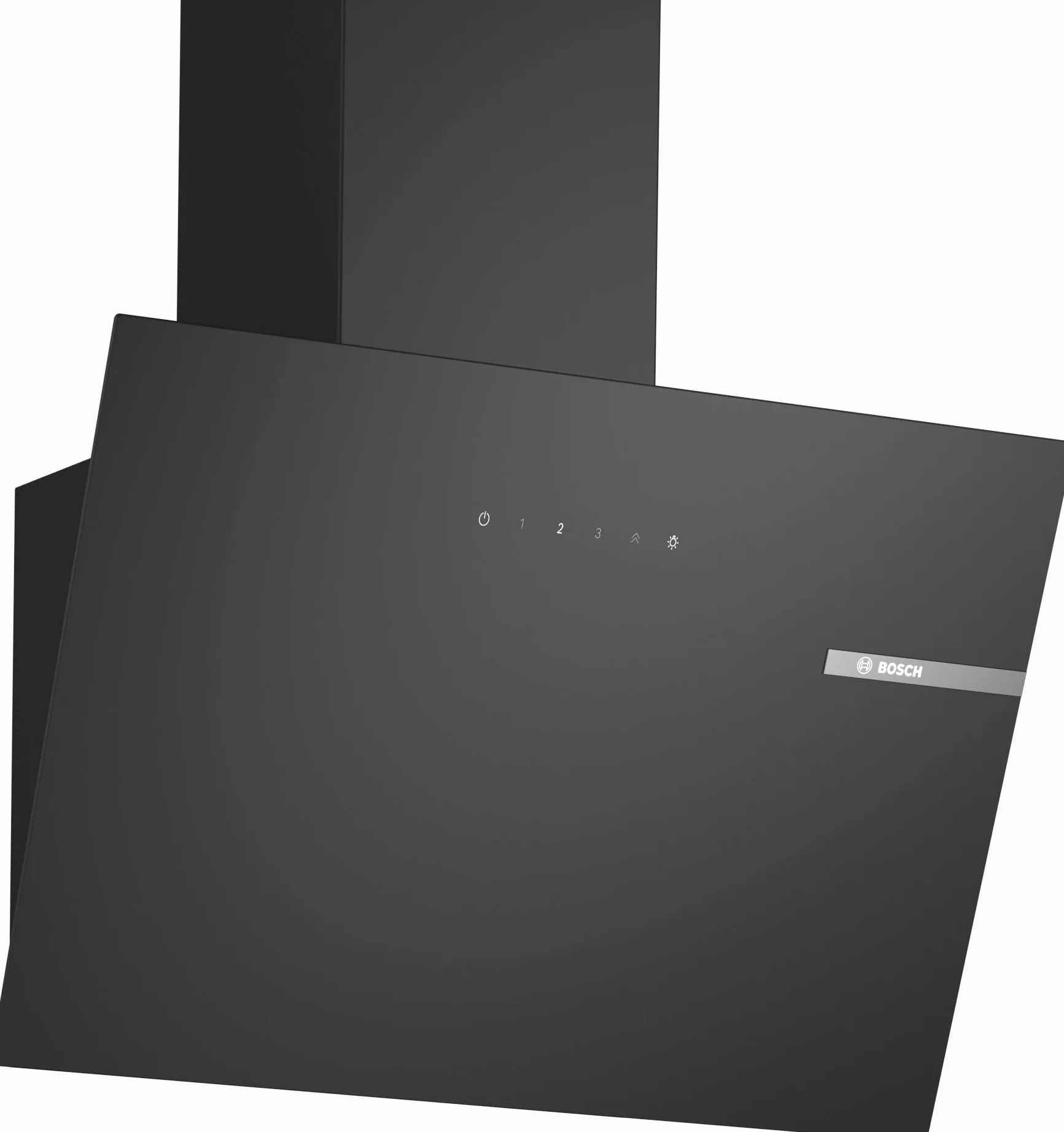 Bosch DWK65DK60 Serie 2 - Pantalla de 60 cm de ancho, recirculación o escape, motor silencioso, Touch Select Basic, saturación de filtro, interior fácil de limpiar, filtro de grasa metálica