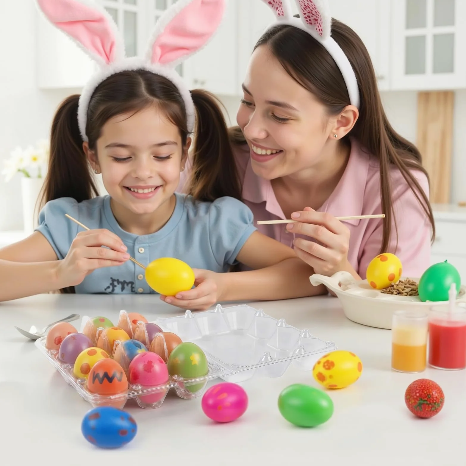 Paquete de 160 cajas de huevos baratas a granel, 12 cajas de huevos vacías transparentes para huevos de gallina, rejillas de 3 x 4, bandejas reutilizables para huevos para familia, granja de pollos