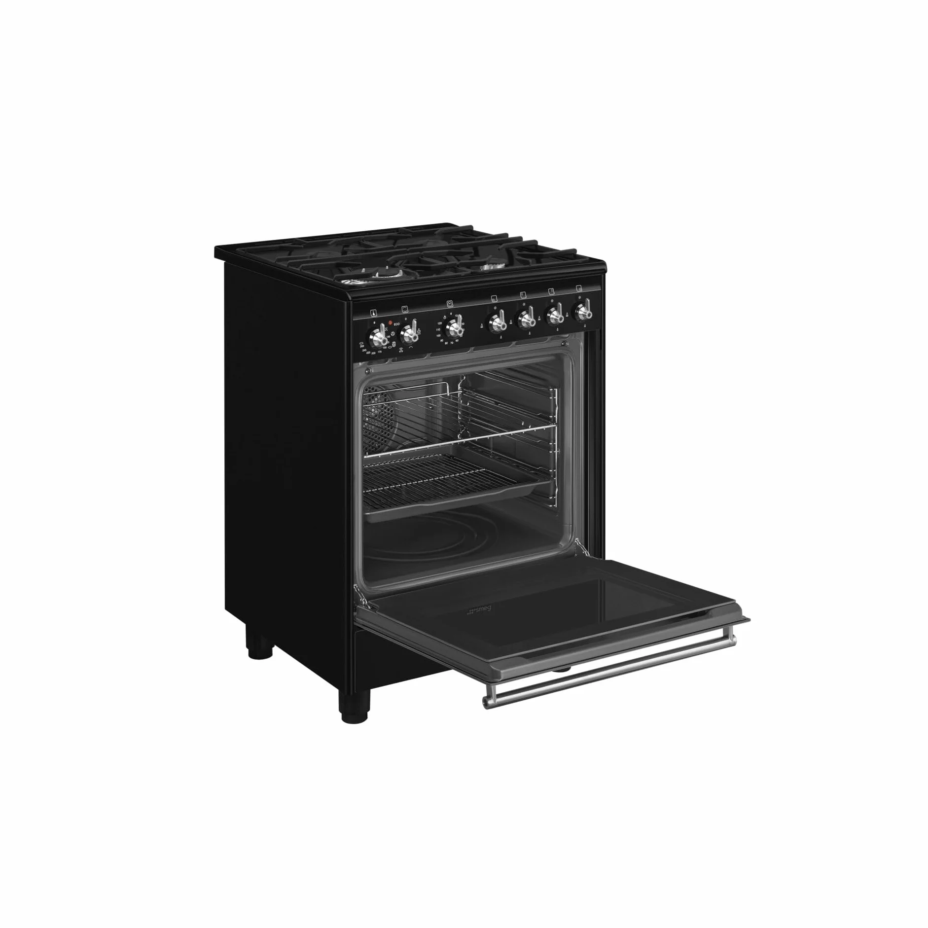 Cocina Gas SMEG CX61GMBL 60cm 4f Negro