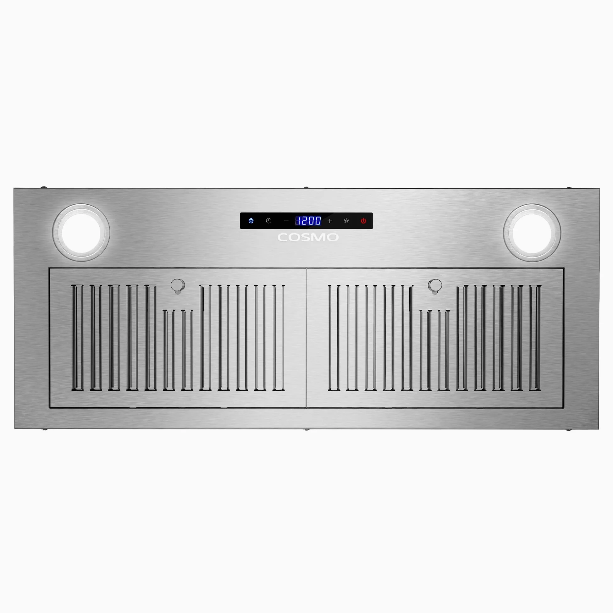 COSMO COS-30IRHS - Campana extractora Lumin Collection 380 CFM con conductos, controles táctiles, luces LED, acero inoxidable
