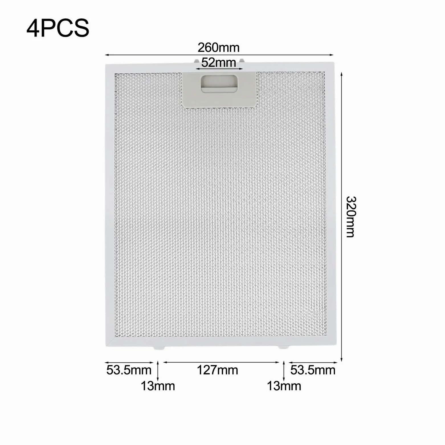 Juego De 4 Filtros De Grasa De Aluminio For Campanas Extractoras