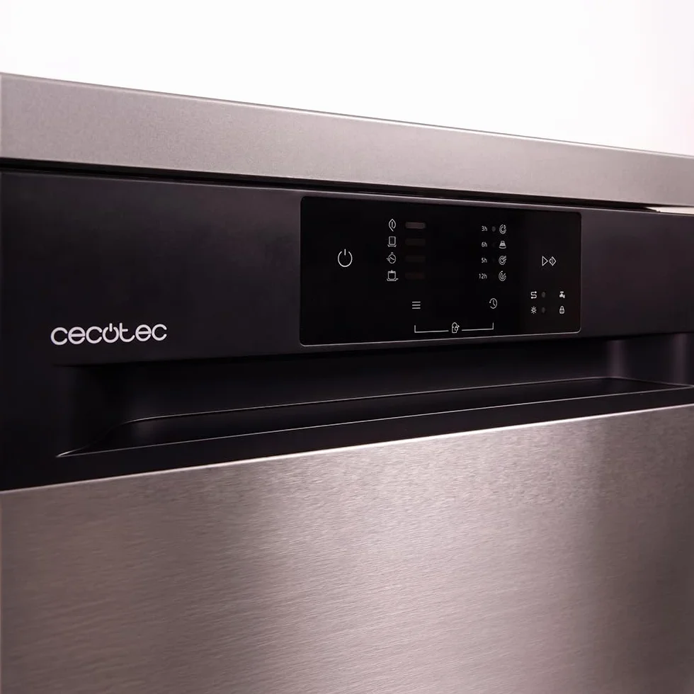 Cecotec Lavavajillas 45 cm Libre Instalación Bolero Aguazero 4350 Inox. 9 Cubiertos, 4 Programas, Motor Inverter Plus Duo, Panel Touch, Autoclean, Delay Start, Cesta para Cubiertos, Inox