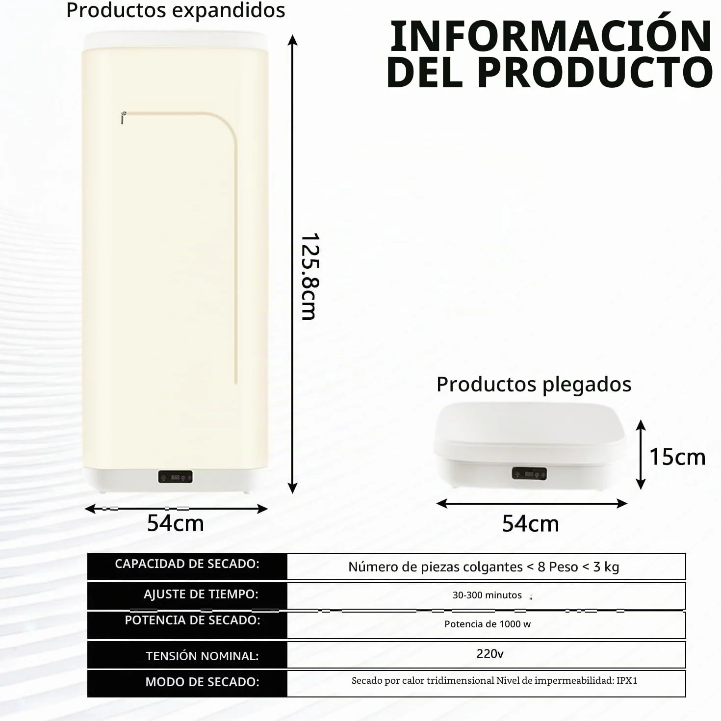 Máquina Automática para Planchar y Doblar, Planchadora Y Dobladora Automática, Temporizador Inteligente Secado De Ropa con Control Remoto, Secadora (220 V) 3 en 1 para Ropa