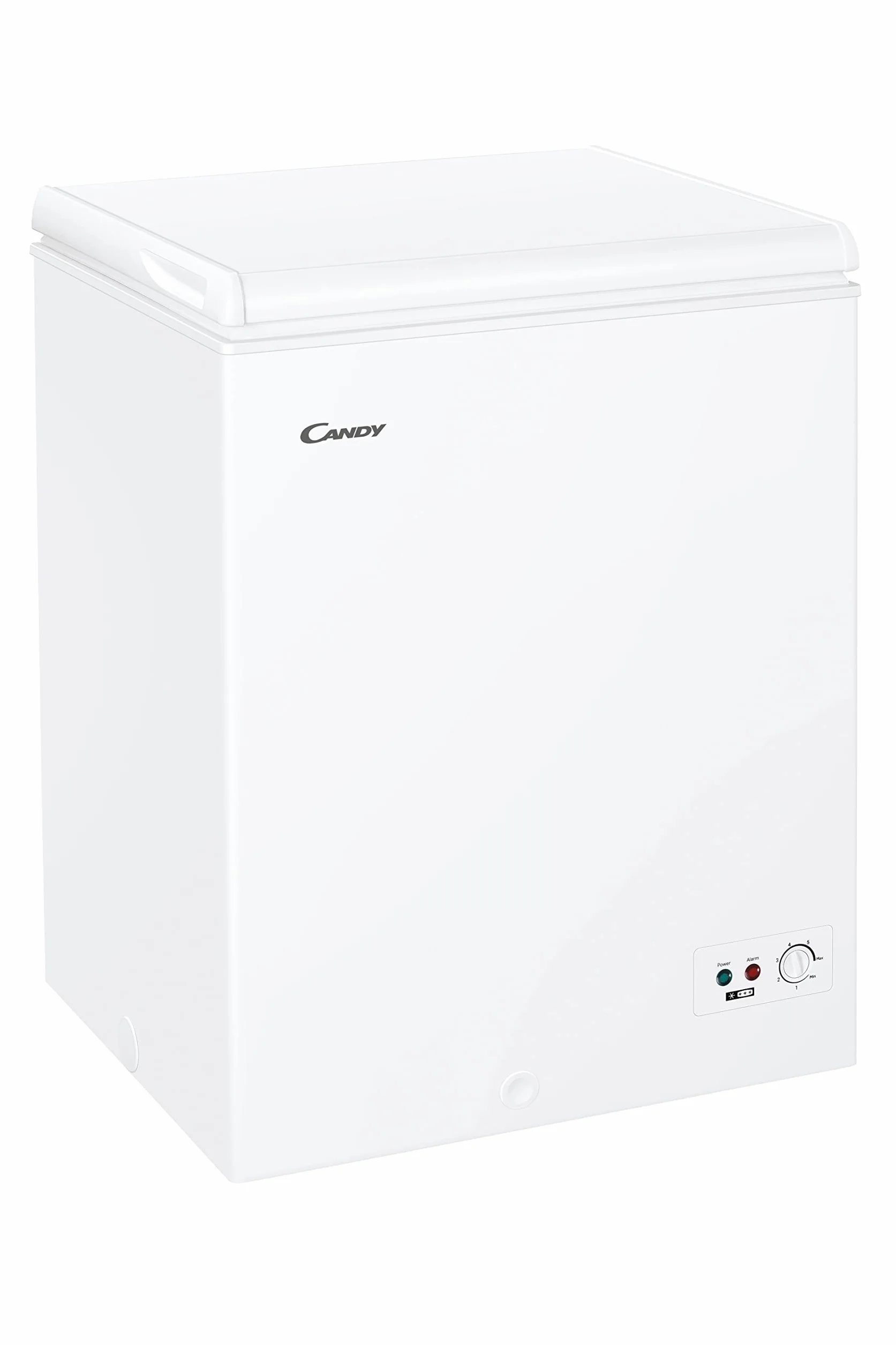 Candy CCHH 145, Congelador Arcón Horizontal, 63CM, 137L, 1 Cesto, Control Electrónico Externo, Indicador de Temperatura, Alarma Aumento de Temperatura, 39DB, Blanco