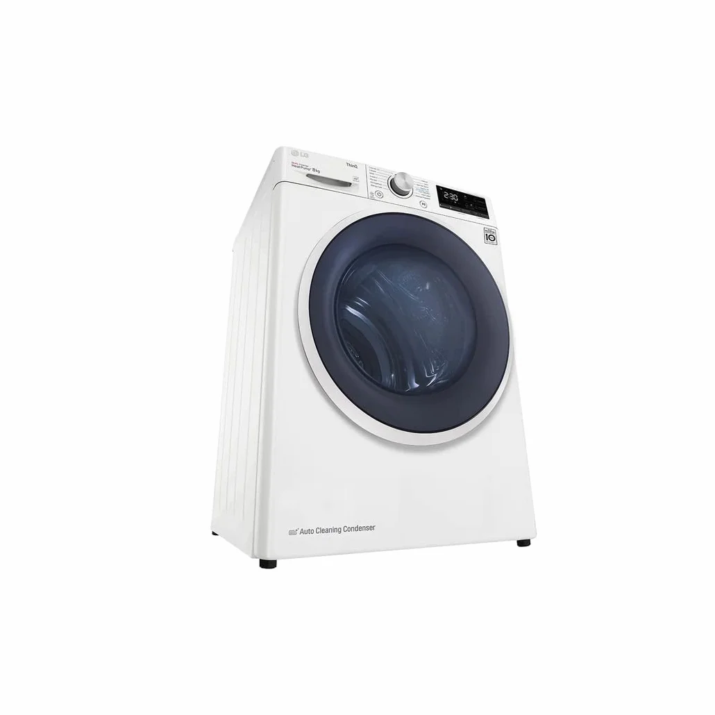 LG RH80V9AVHN - Secadora inteligente de carga frontal de 8 kg, clase A+++, condensación con bomba de calor, Wi-Fi con SmartThinQ, Eco Hybrid, Allergy Care, 60 x 69 x 85 cm, color blanco
