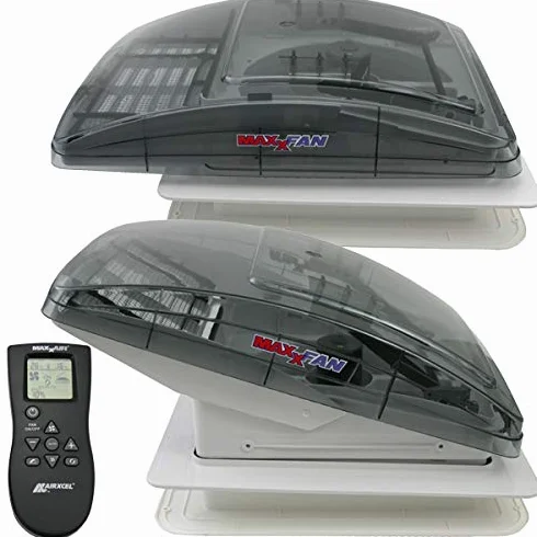 Maxxfan Claraboya de cristal tintado 40x40 cm con ventilador