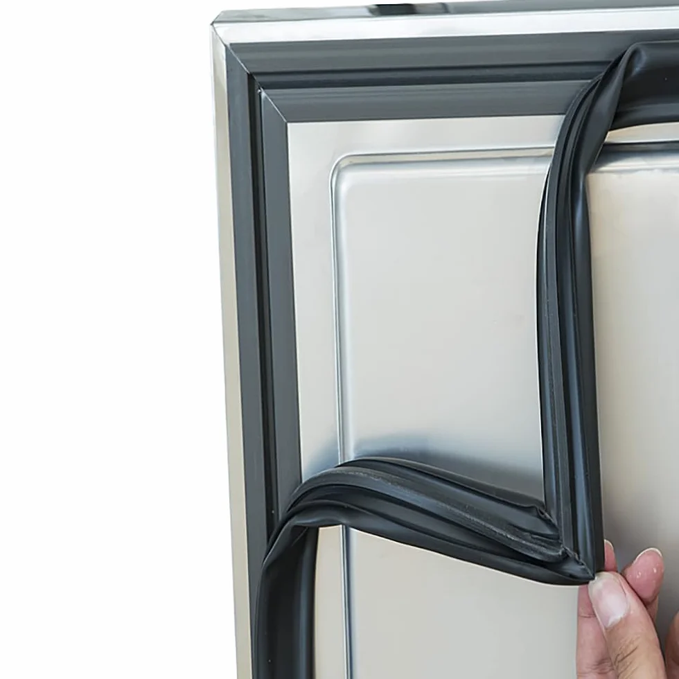 Universal Junta Puerta para Congelador Frigorífico Refrigerador Nevera Magnética Sello Junta de Goma,Negro