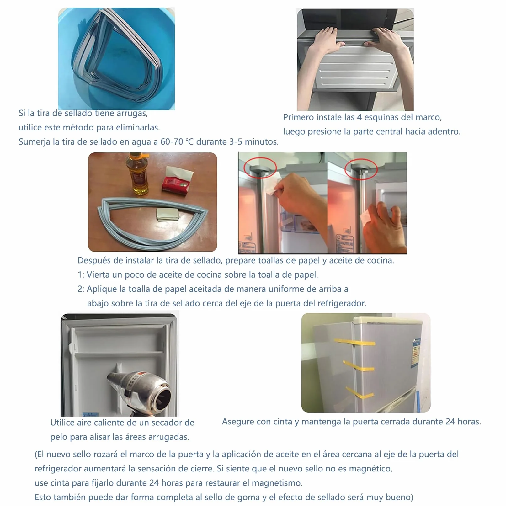 Piezas Kit de reparación Universal Junta de Sellado Junta de Puerta de Goma para refrigerador congelador Personalizado adecuación
