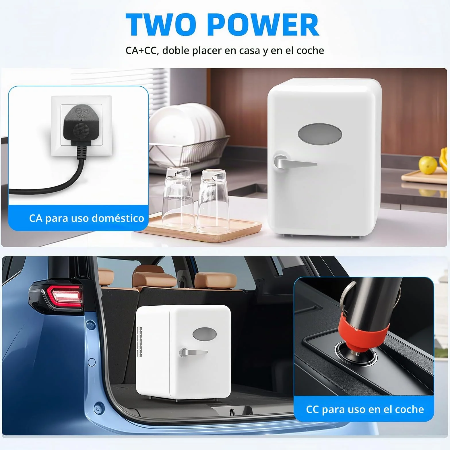 Vexloria Mini Nevera, 4L nevera Skincare, CA 220V/ CC 12V para Coche, Enfriar para Dormitorio, para coche, oficina, dormitorio CGA1