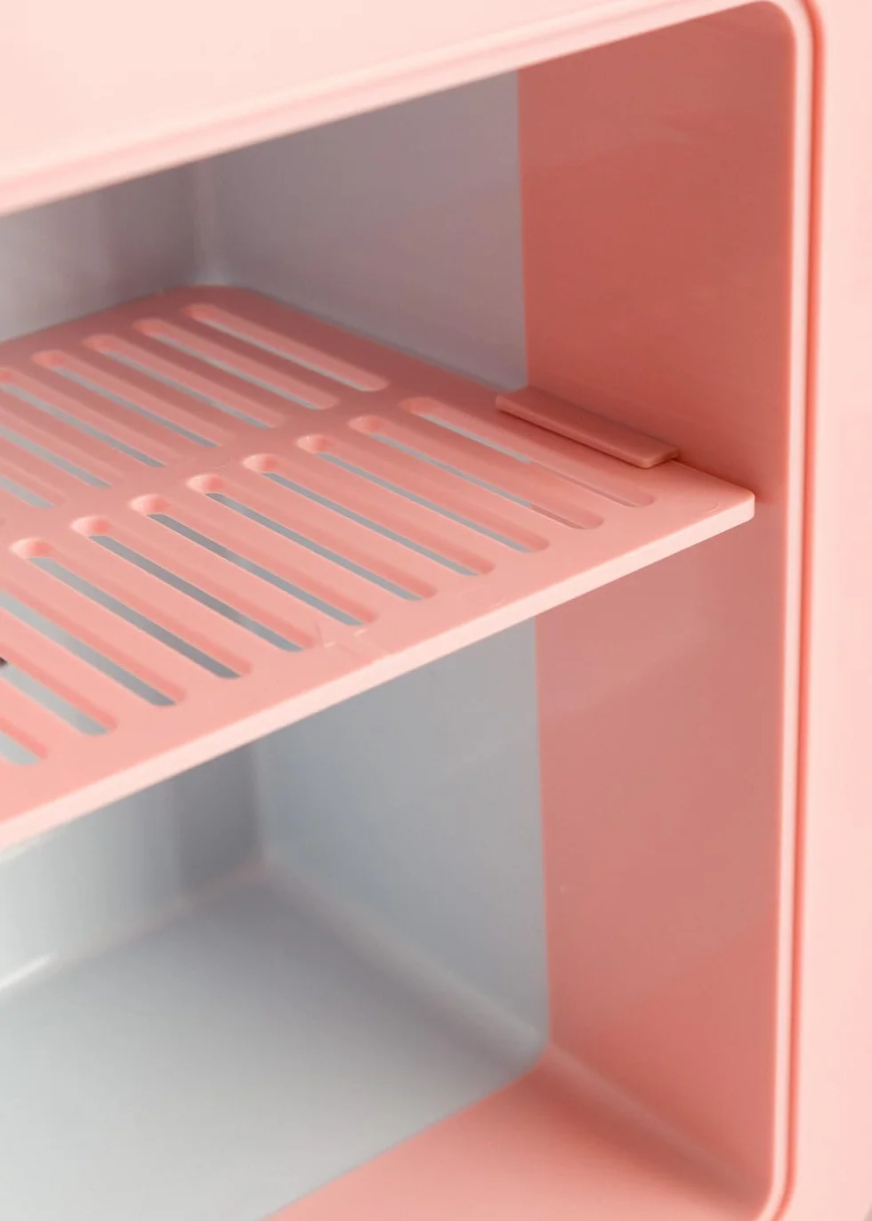 CREATE / FRIDGE MINI BOX/Mini frigorífico para cosméticos rosa pastel/Diseño retro, función frío y calor, capacidad de 4L, fácil de transportar, 48W