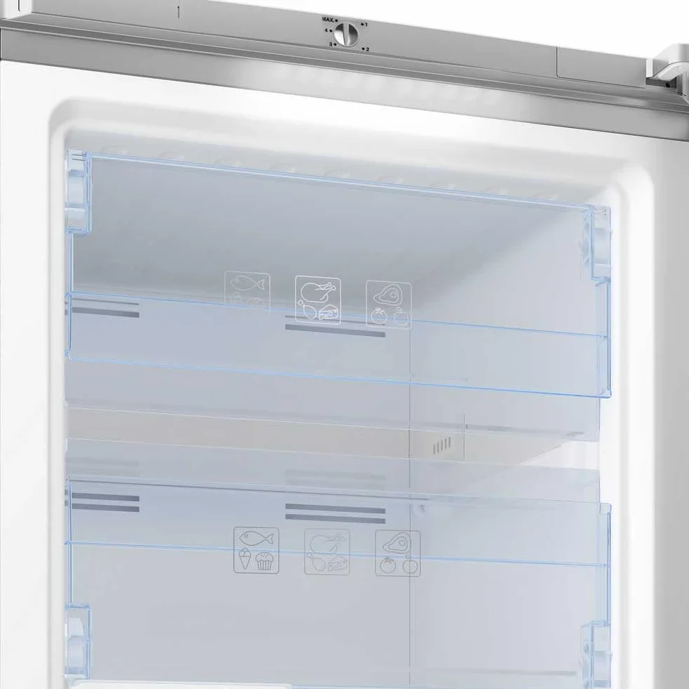 Beko RFNE290L41WN - Congelador Vertical, No Frost, Clase Energetica E, Mecánico, 5 cajones + 2 tapas, Color Blanco