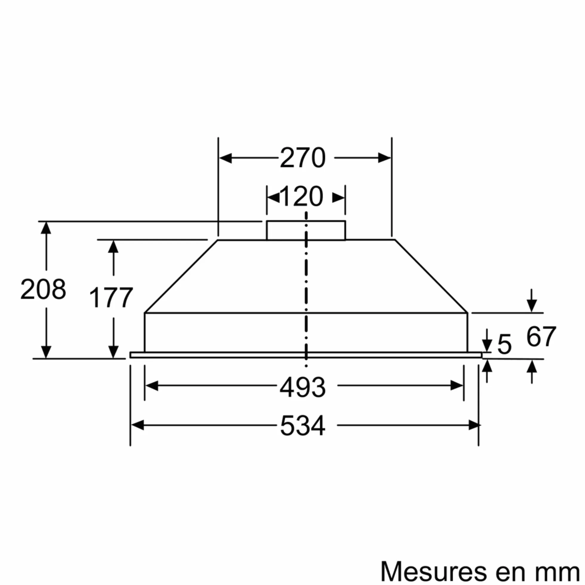 BOSCH SERIE 2 DLN53AA70 CAMPANA 302 M³/H ENCASTRADA ACERO INOXIDABLE D