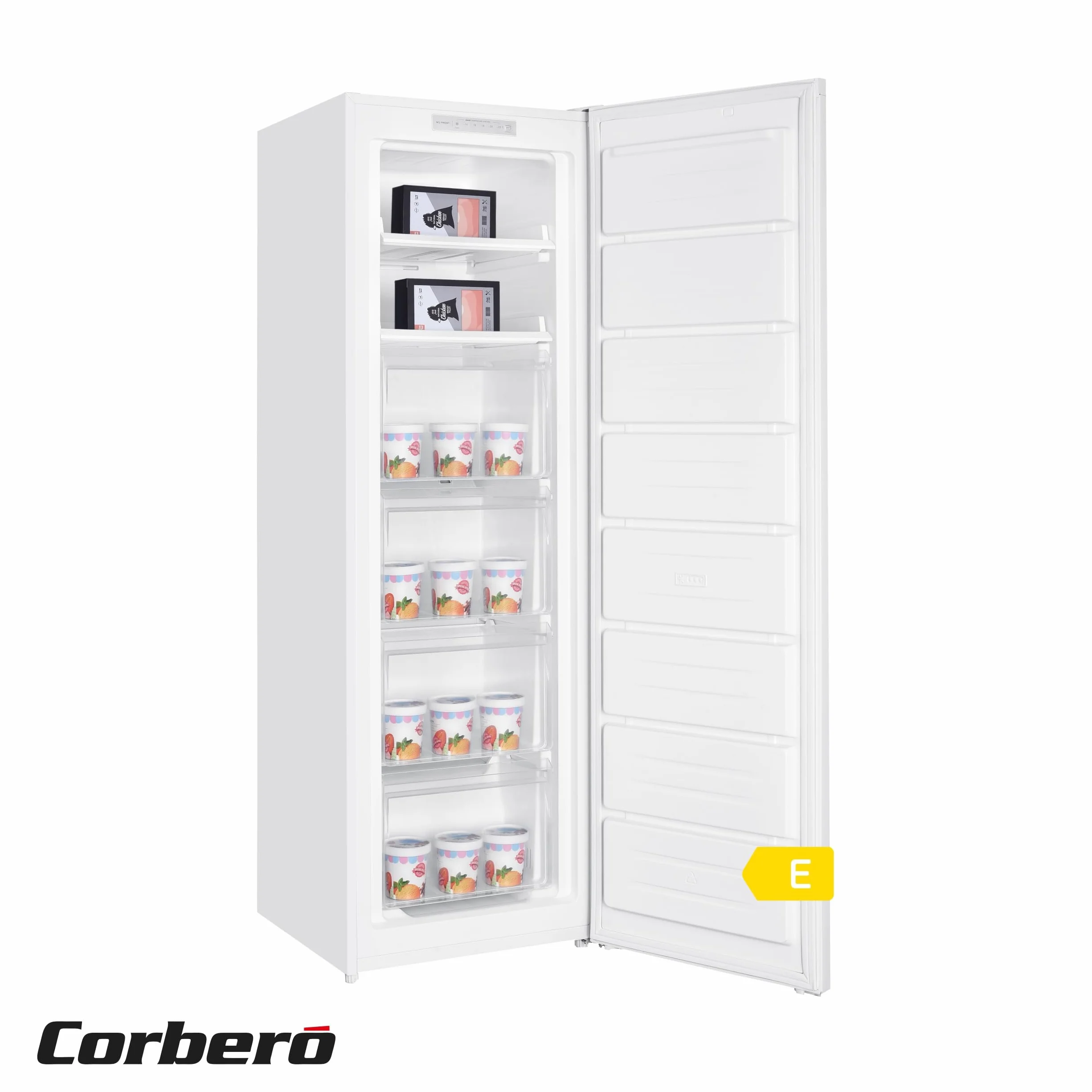 Corberó Congelador Vertical No Frost Inverter 204L 171.5 cm Blanco