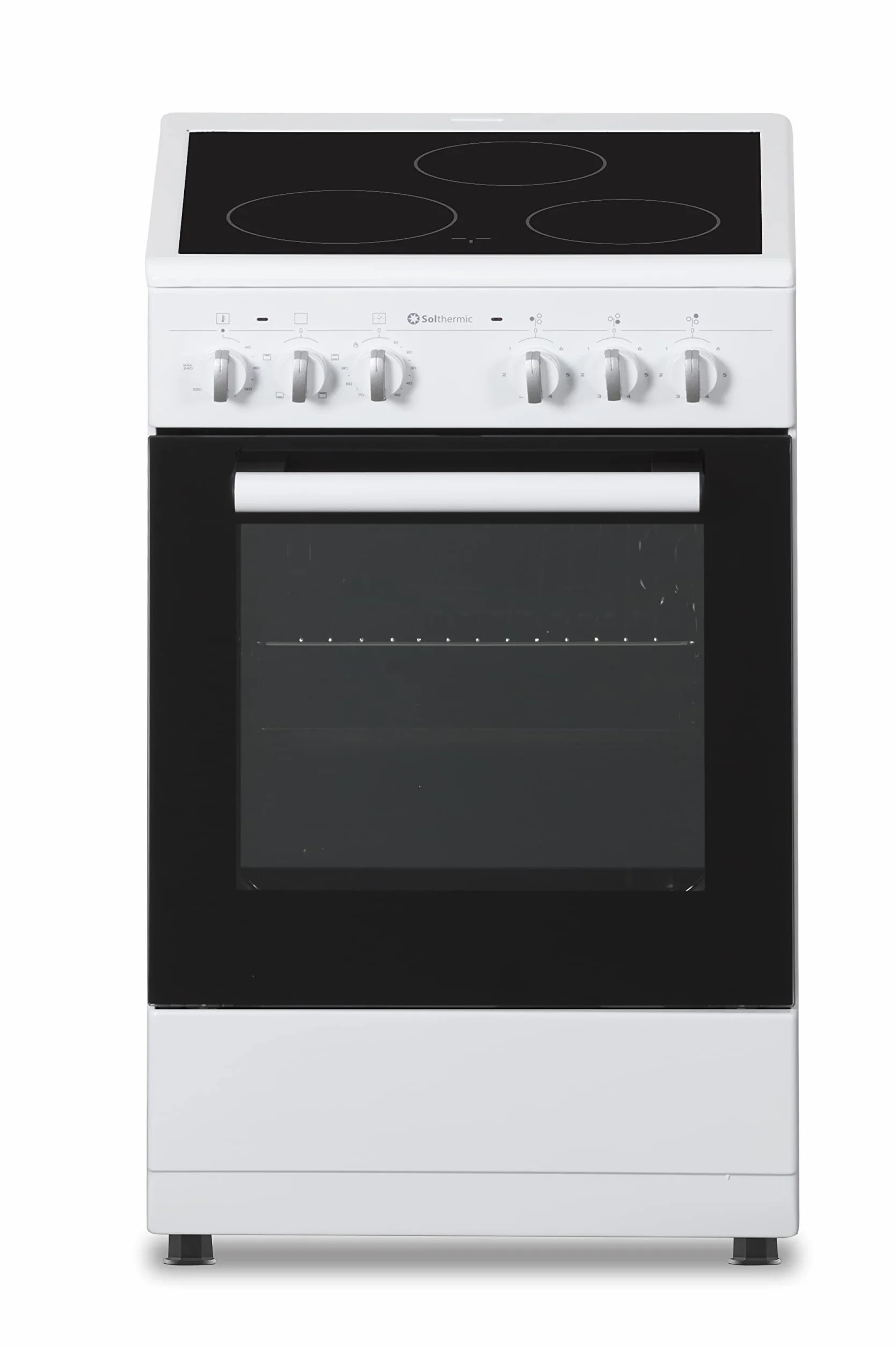 SOLTHERMIC VTC50BLANCA COCINA ELECTRICA VITROCERAMICA CON HORNO INCORPORADO/BLANCA/ANCHO 50 CMS / 3 FUEGOS/HORNO CON GRILL