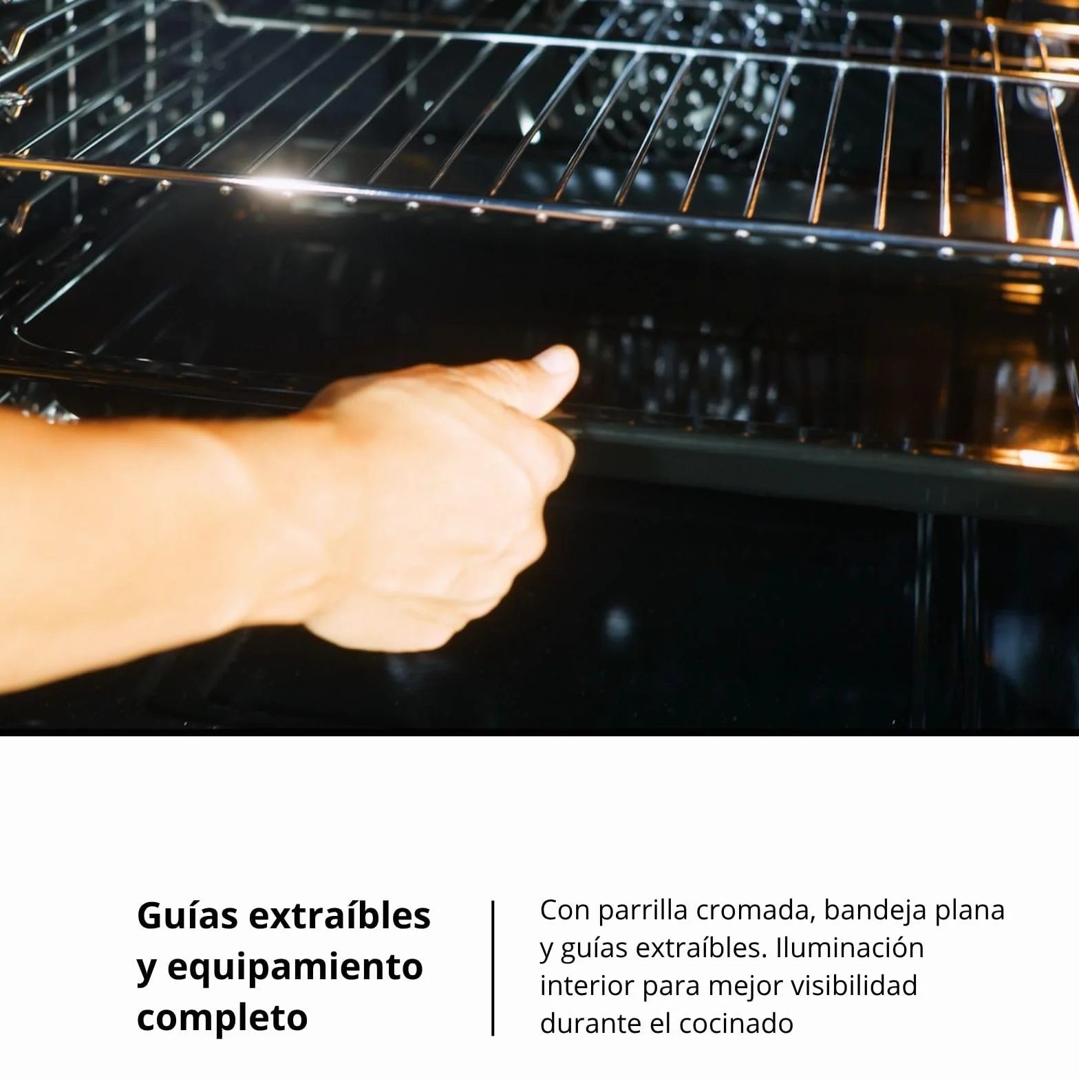Corberó – Horno Multifunción Plus | CCHMD805W | 59x59x56 cm |70L | 8 Programas | Display Digital | Función Hidrólisis | 3000W | Doble Cristal | Guías Extraíbles | Cristal Blanco