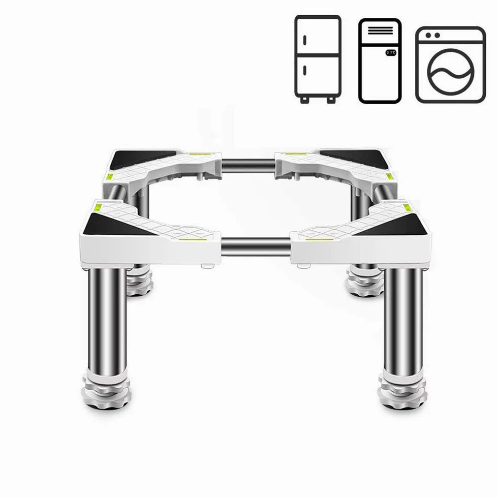Base de lavadora antivibración, soporte ajustable para lavadora, secadora, nevera, 45-65 cm, capacidad de carga de 500 kg