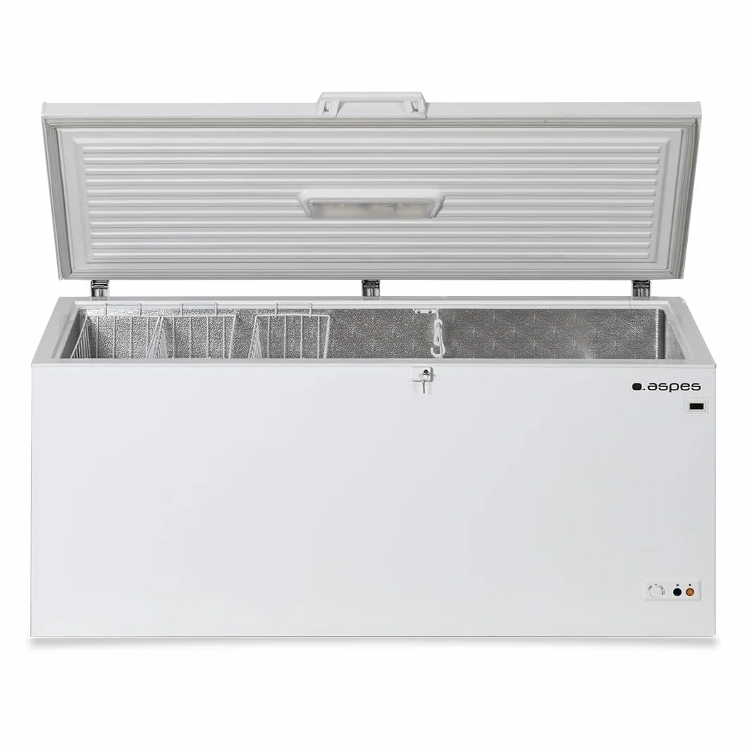 Aspes Congelador horizontal Blanco ACH5600EDC. Capacidad 555 Litros, Dual Cooling, 3 Cestas, Bajo nivel Sonoro, Eficiencia Energética Clase C