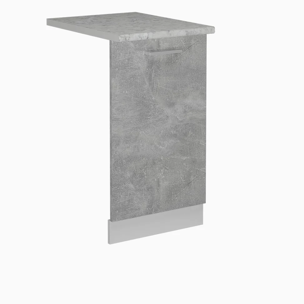 Vicco Panel Frontal R-Line, Hormigón, 45 cm | ET Mármol, para combinación libre dentro de sistemas de cocina modulares