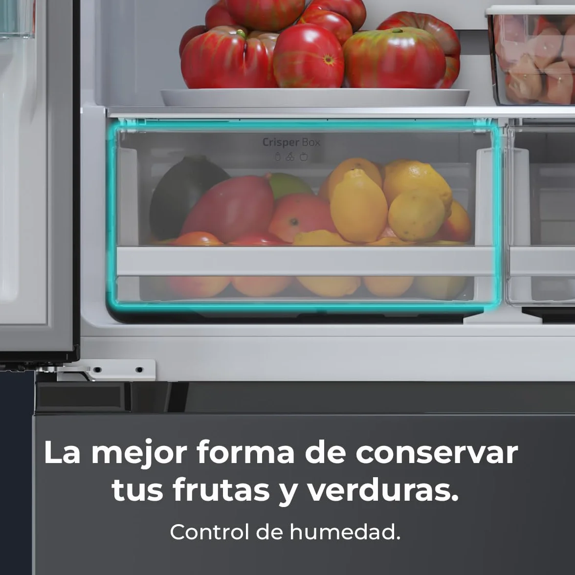 Cecotec Frigorífico puerta francesa Bolero CoolMarket FD 436 Dark E. Compresor Inverter Plus Frigorífico 4 Puertas Estilo Francés Dark 183X84Cm, 510L, No Frost, Clase Energética E, Metal Cooling