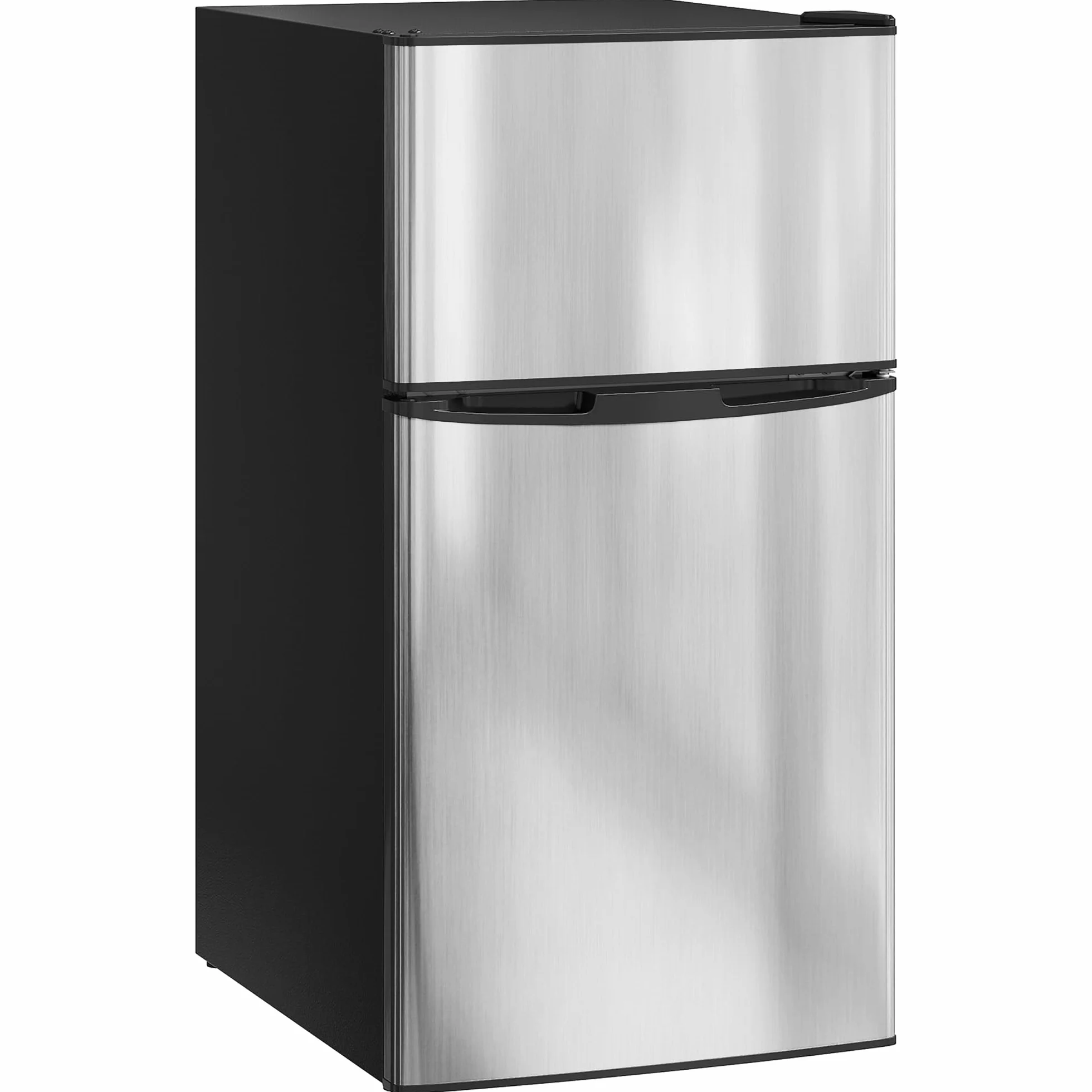 HOMCOM Nevera Pequeña 88 L con Congelador, Mini Frigorífico Silenciosa, Frigorífico Pequeño Bajo Encimera con Temperatura Regulable 5 Niveles, Puerta Reversible y Estantes Ajustables, Negro