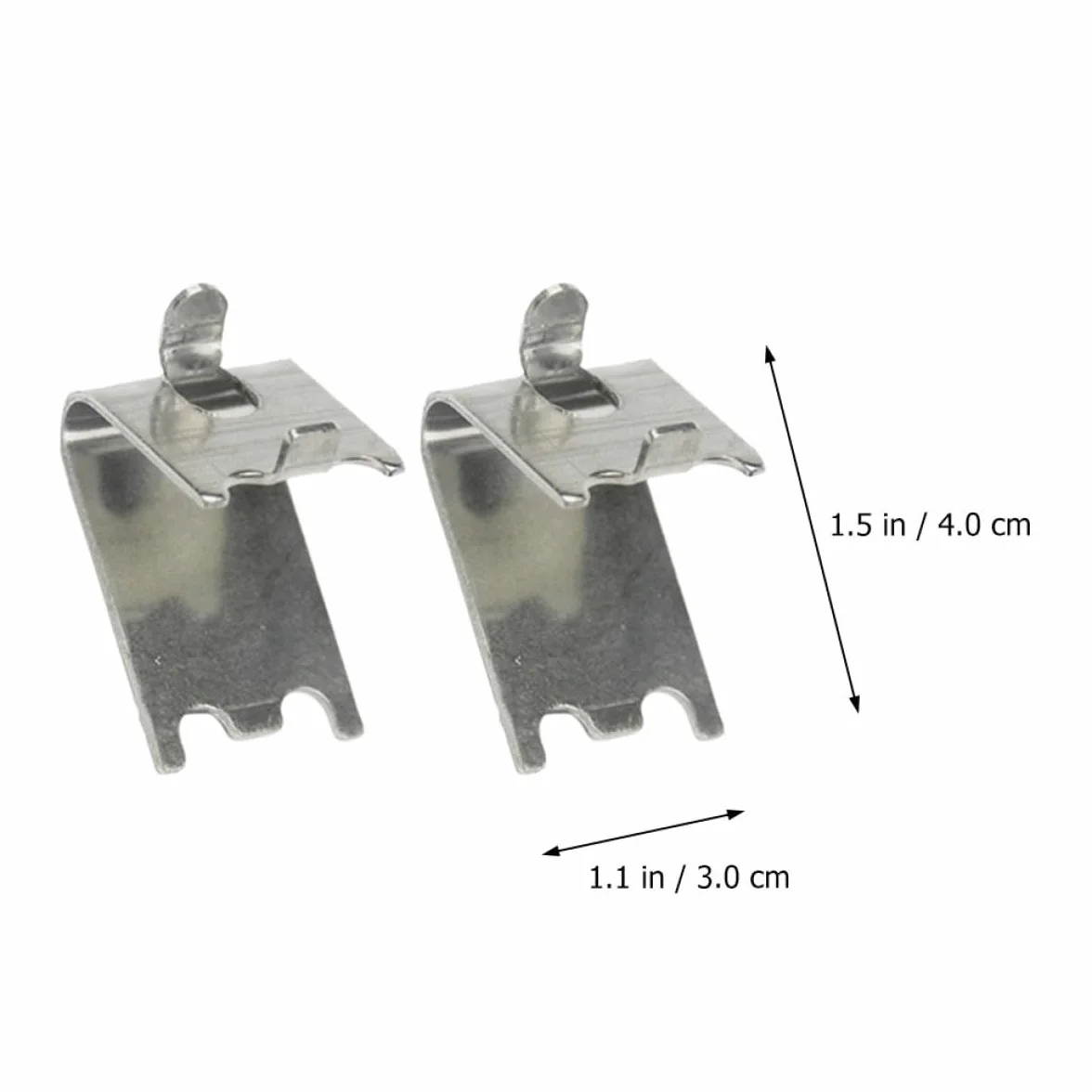 KeuLen Clips for Estante de refrigerador en Forma Z Acero Inoxidable, Soportes for congelador for estanterías Metal y Madera, Uso doméstico Cocina, 25 uds