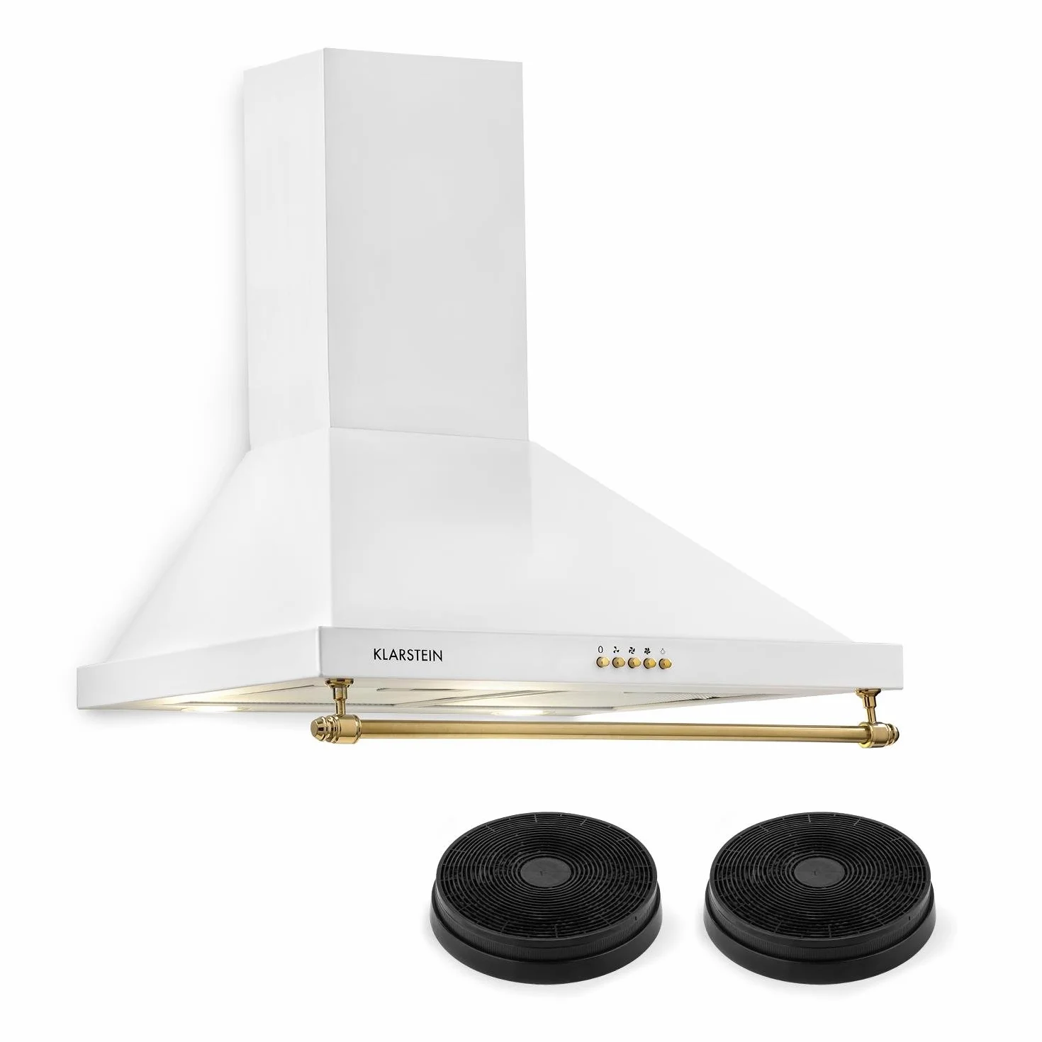 Klarstein Montblanc Campana extractora de pared 60 cm 610 m³/h 165 W LED Blanco