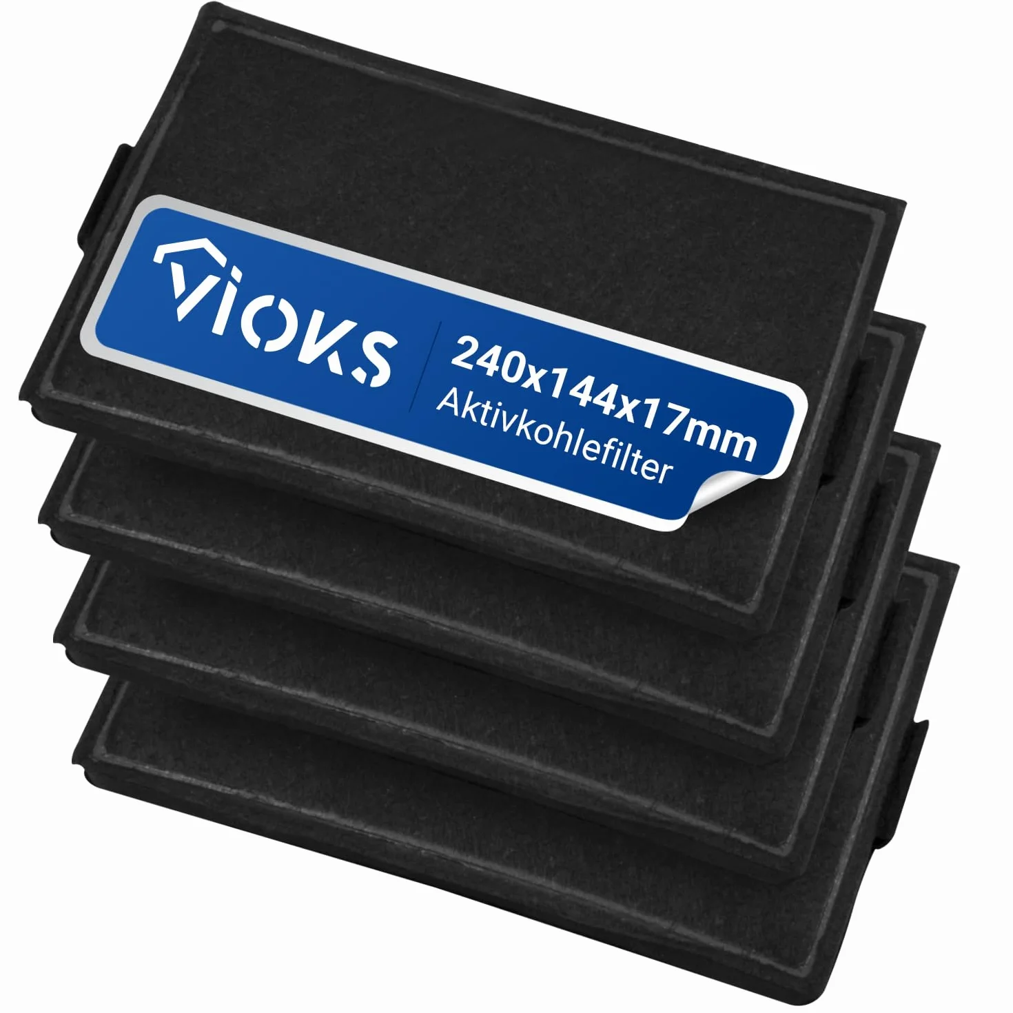 Juego de 4 filtros de carbón activo para campana extractora, recortables y filtro de repuesto para Miele 9231860 DKF 19 para campana extractora