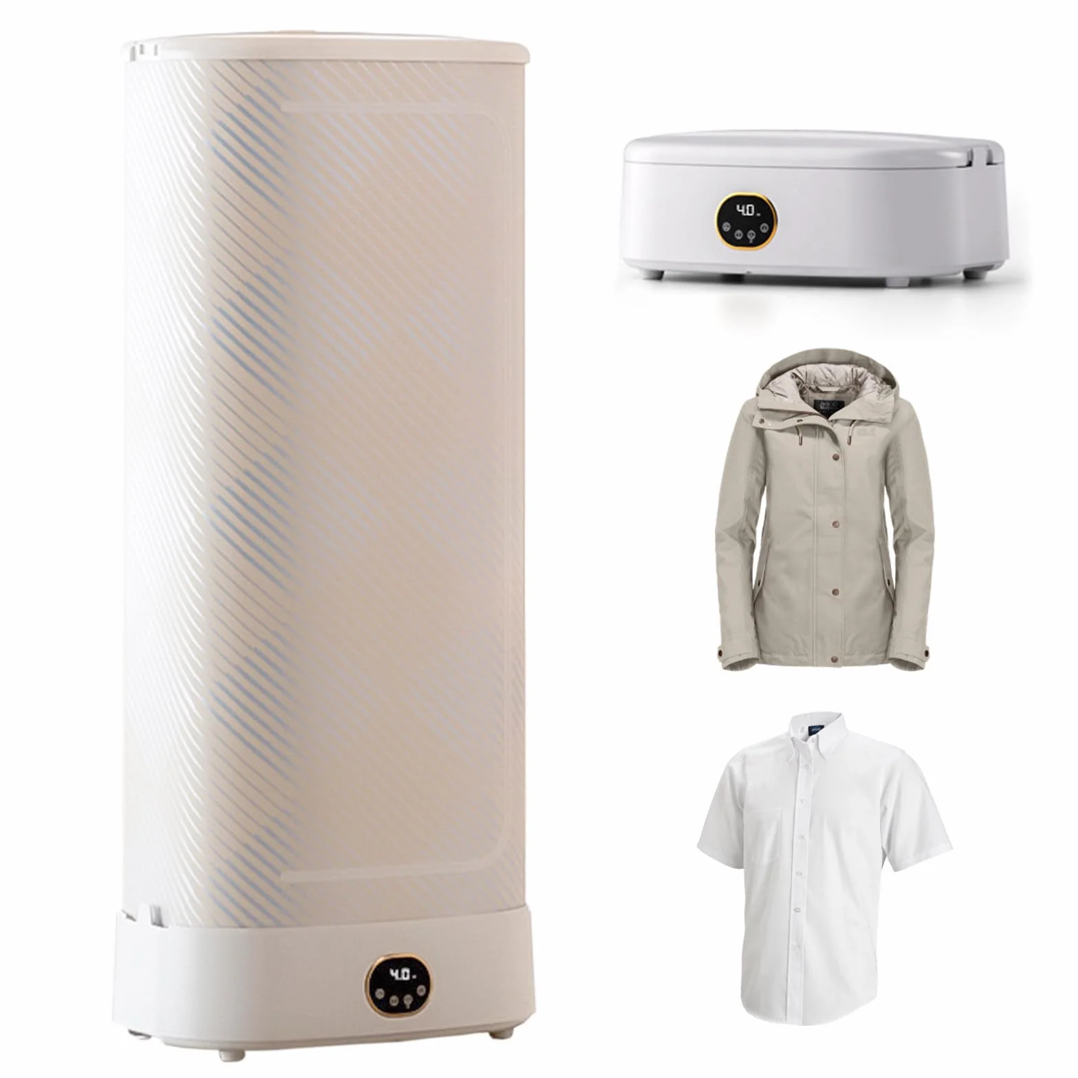 Secadora portátil, Secadora eléctrica con función de Planchado a Vapor y Temporizador de 240 Minutos, Secadora a Vapor Inteligente Plegable para Ropa y Telas, rápida y fácil de Usar