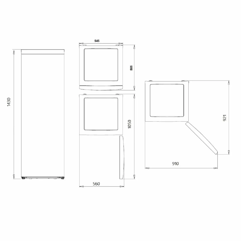 Aspes Frigorífico Refrigerador Blanco AR145501E. Capacidad 242 Litros, Puerta Reversible, Bajo Nivel Sonoro, Eficiencia Energética Clase E