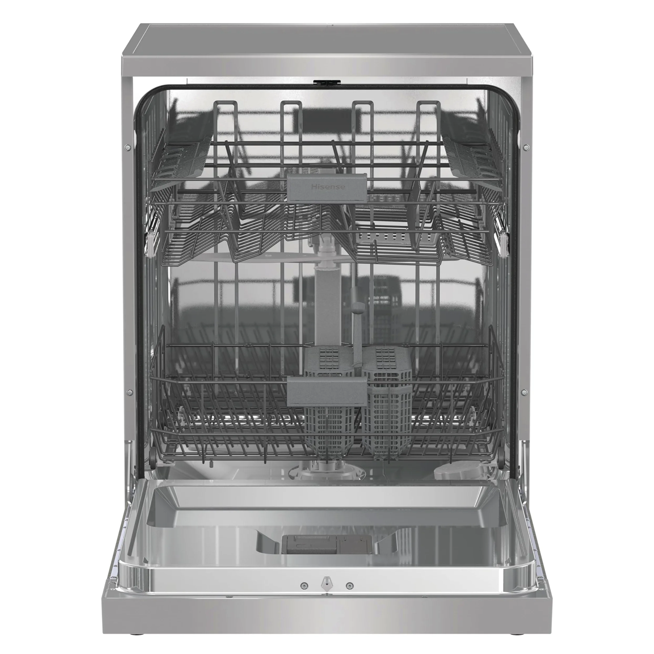 Hisense HS642C60X - Lavavajillas Independiente,Capacidad 14 Servicios, 60cm, Auto Dry Apertura de Puerta Automática, Control Táctil, Inicio Diferido y Lavado Rápido,Media Carga, Libre instalación Inox