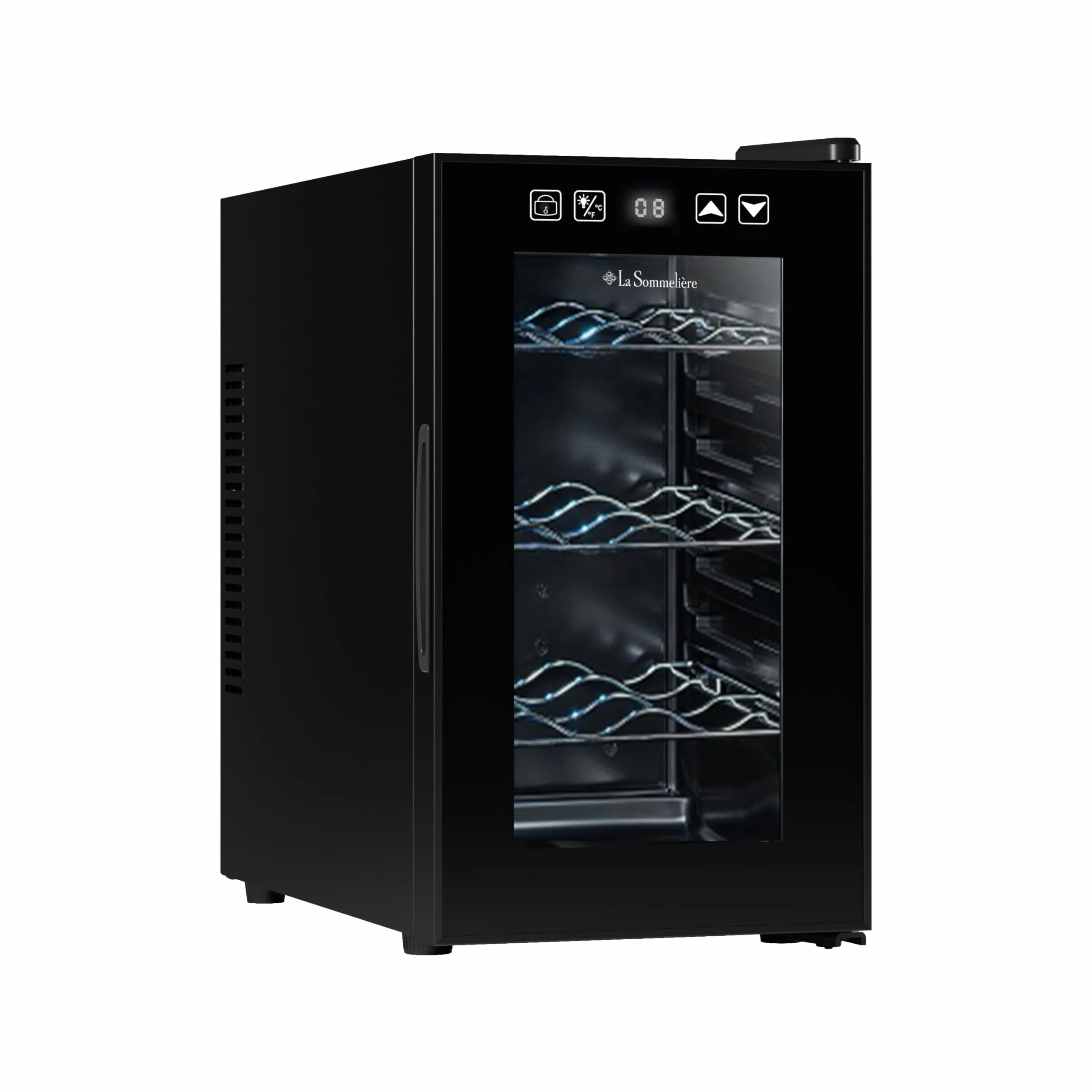 LA SOMMELIERE LS8E Vinoteca para 8 Botellas Termoeléctrica - Muy silenciosa - Diseño Moderno y Compacto