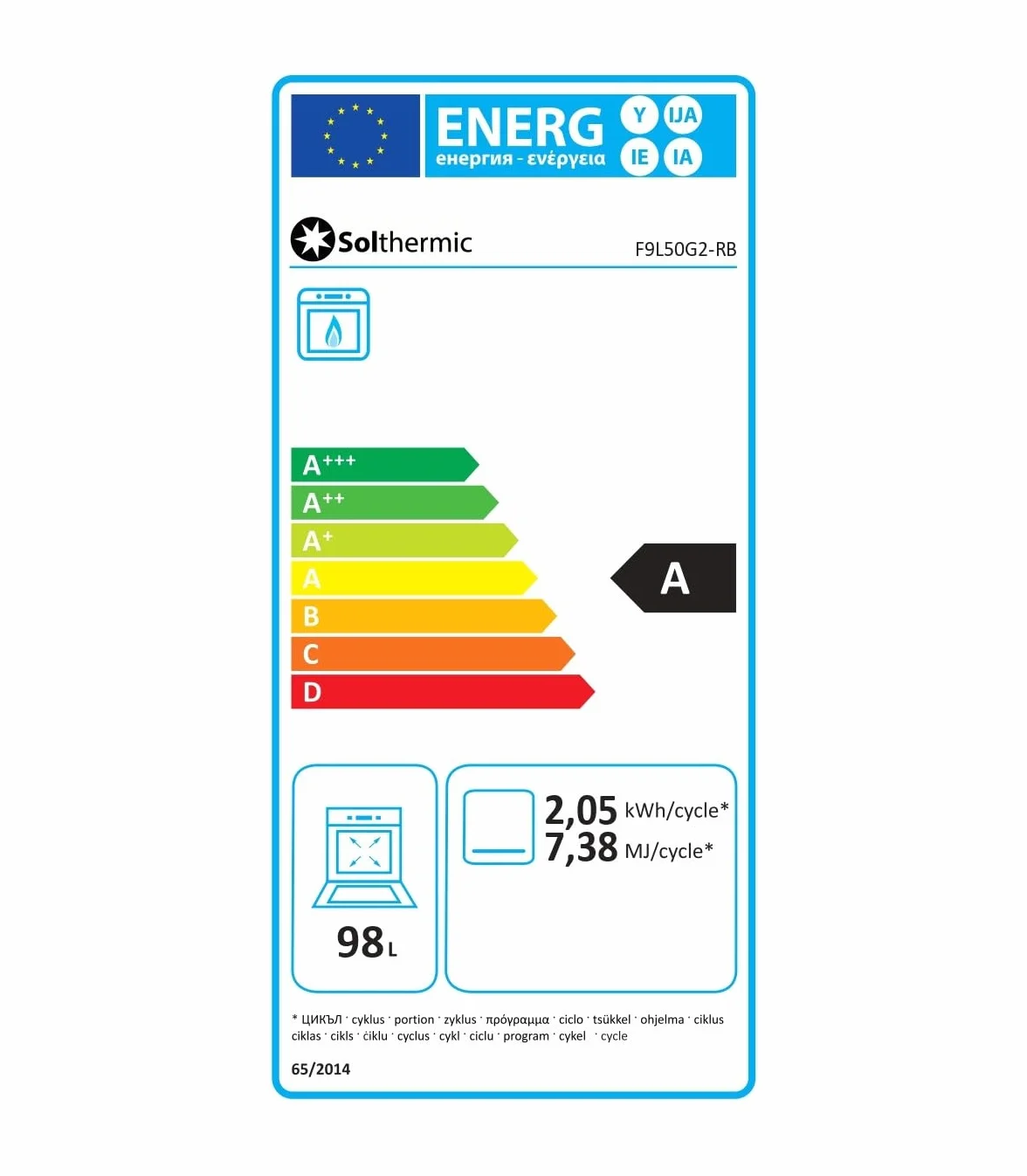 SOLTHERMIC F9L50G2RB Kuchnia Czarna Rustykalna 90 cm 5 Palników Piekarnik 115 L Gaz Butan Miasto