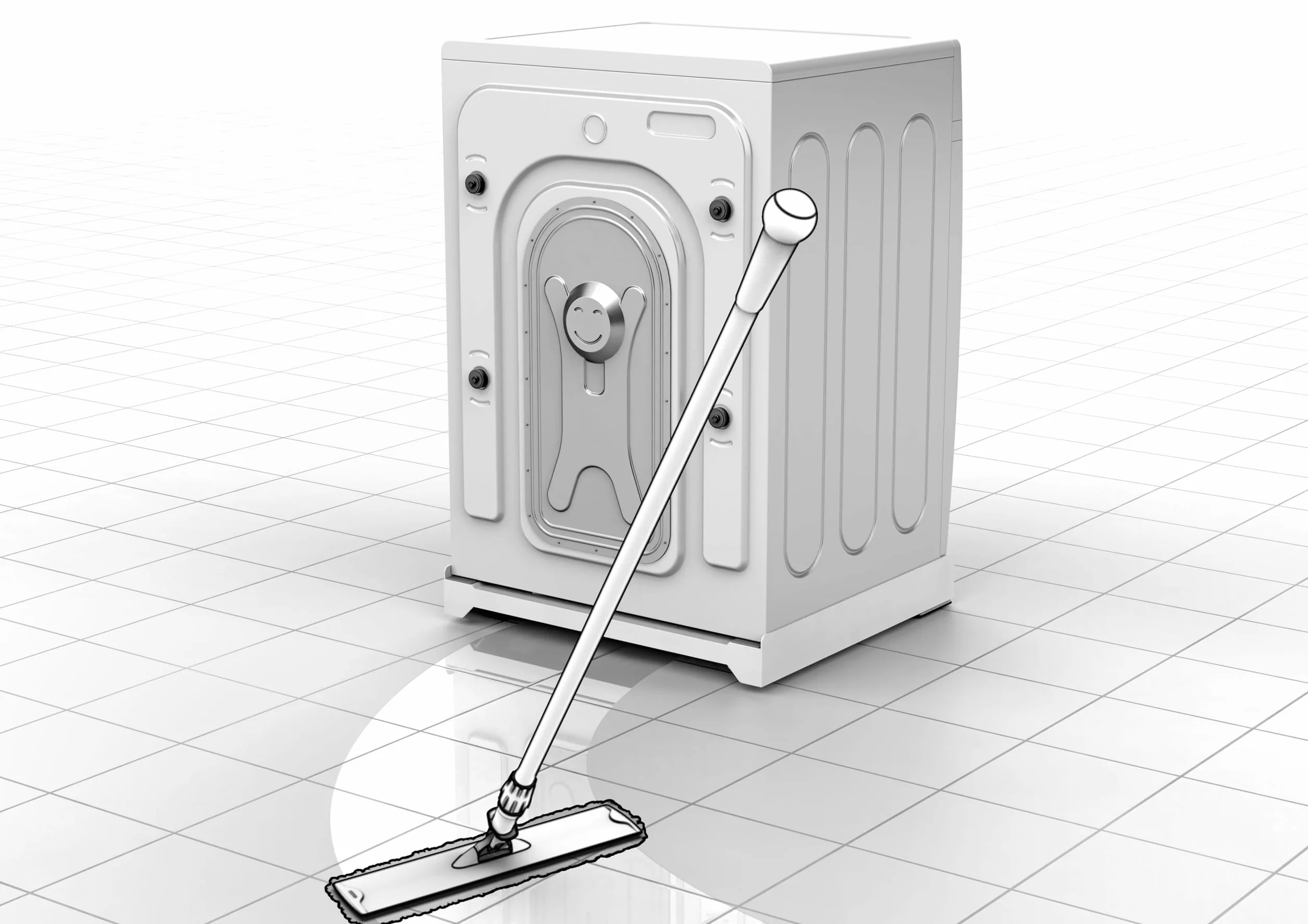 Meliconi Base Move EVO SIOC, Base con Ruedas y Frenos para Lavadora Secadora, 60x60 cm, Antivibración, Soporta 250 kg, plástico reciclado, Altura 7 cm, Made in Italy, Blanca