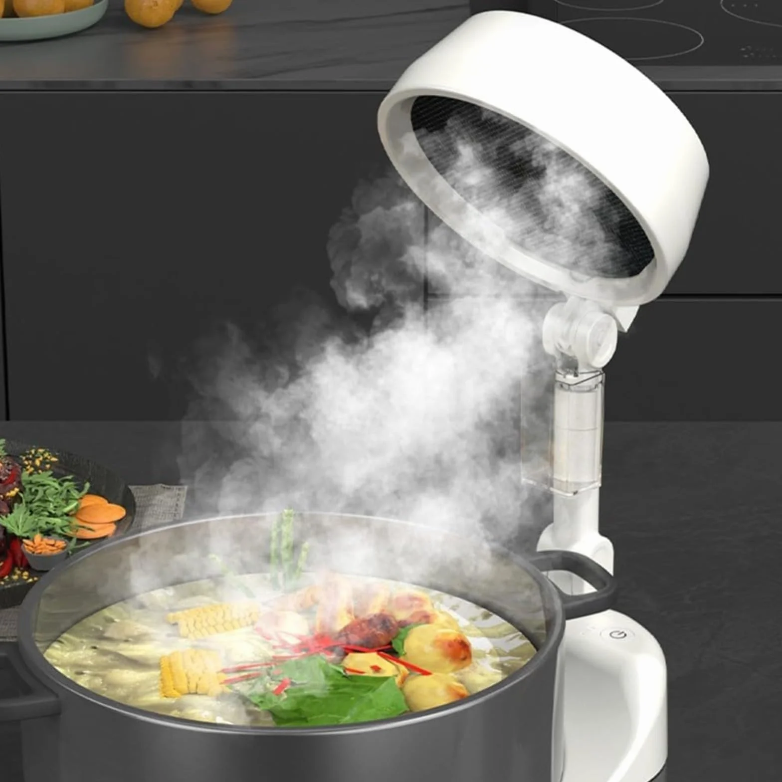 Campana extractora de cocina portátil 4000 mAh, filtro de aire plegable, eliminación de humo