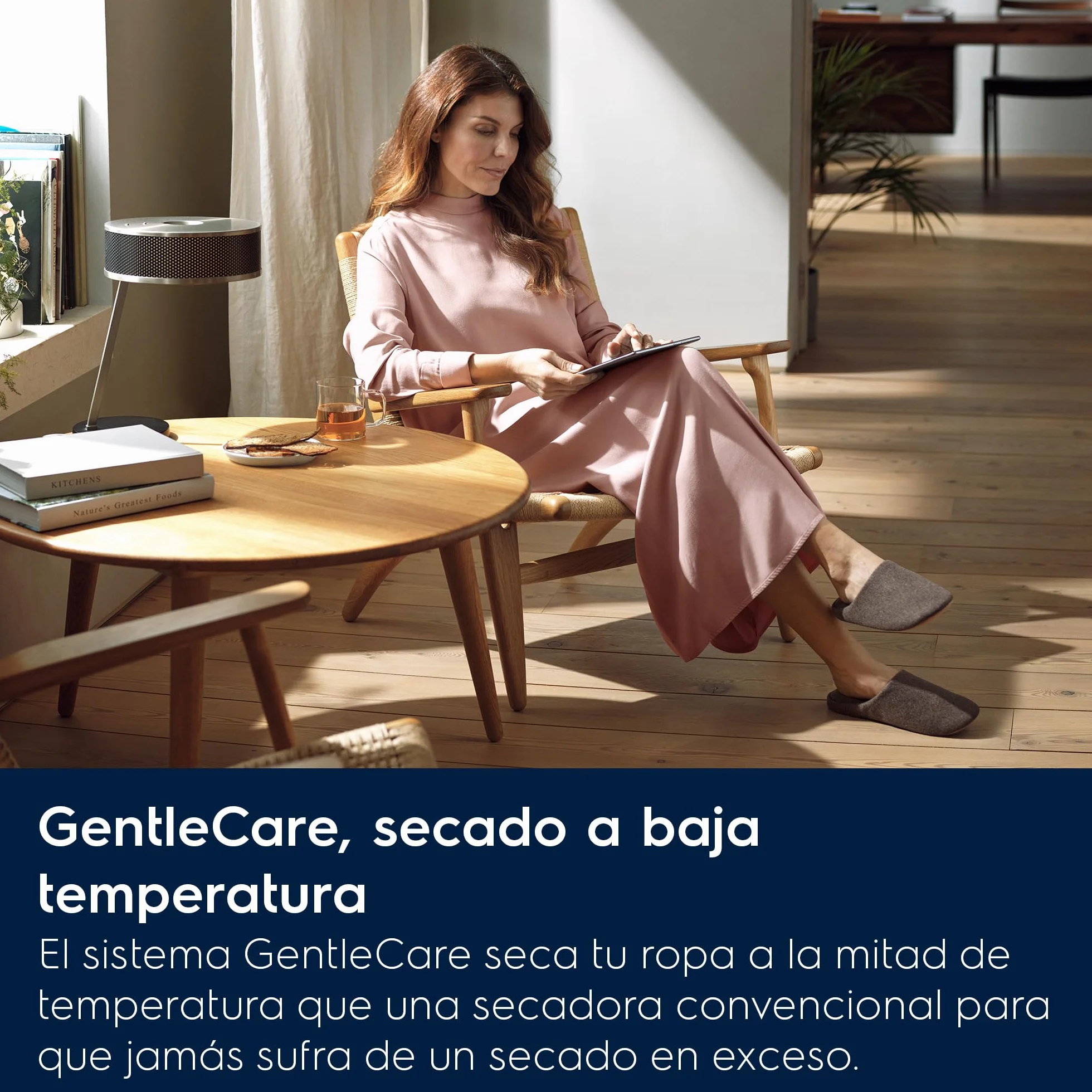 Electrolux Secadora de Carga Frontal EW7H5825IB, 8 Kg, Tecnología SensiCare, Sistema GentleCare, Libre Instalación, Sistema EcoFlow, Inicio Diferido, Panel LCD, Blanco