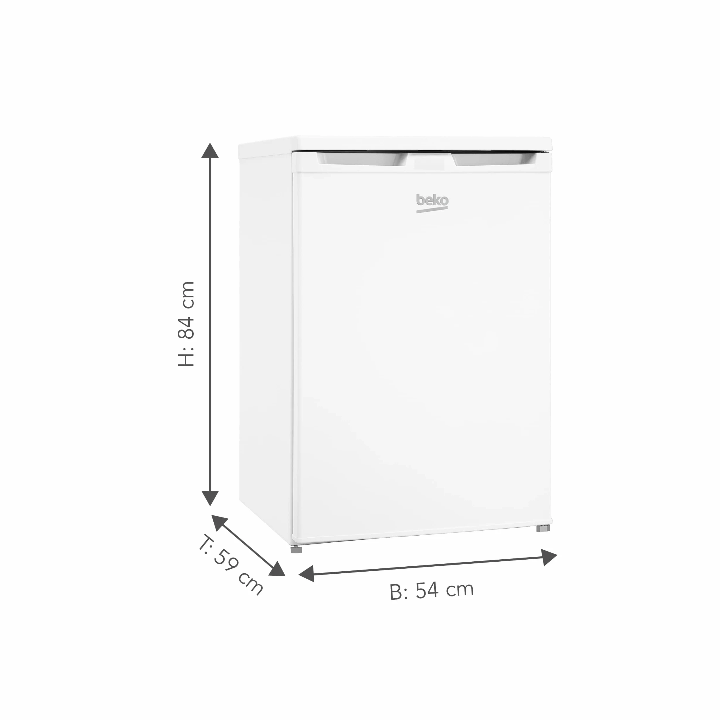 Beko FSE1175N - Congelador de mesa MinFrost, tope de puerta intercambiable, 95 l de volumen, 37 dB (A), color blanco