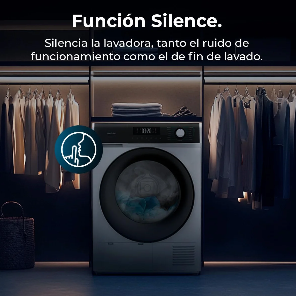 Cecotec Secadora de Ropa 8Kg Bomba de Calor Bolero Dresscode Dry 8330 Clase A++ 15 Programas Blanco