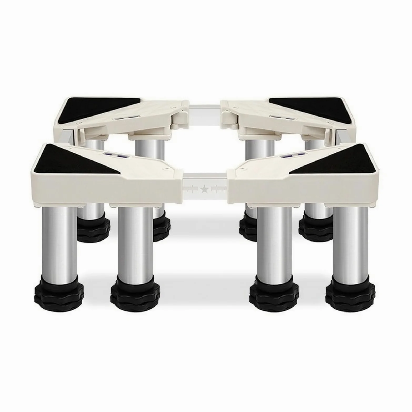 Base para Lavavajillas Soporte Regulable Elevadora con Ocho Pies Material PP Ajuste Personalizable Chasis Adecuado para , Largo 44-62cm Ancho 30-40cm , Pies De Acero Inoxidable Elevados 23-26cm
