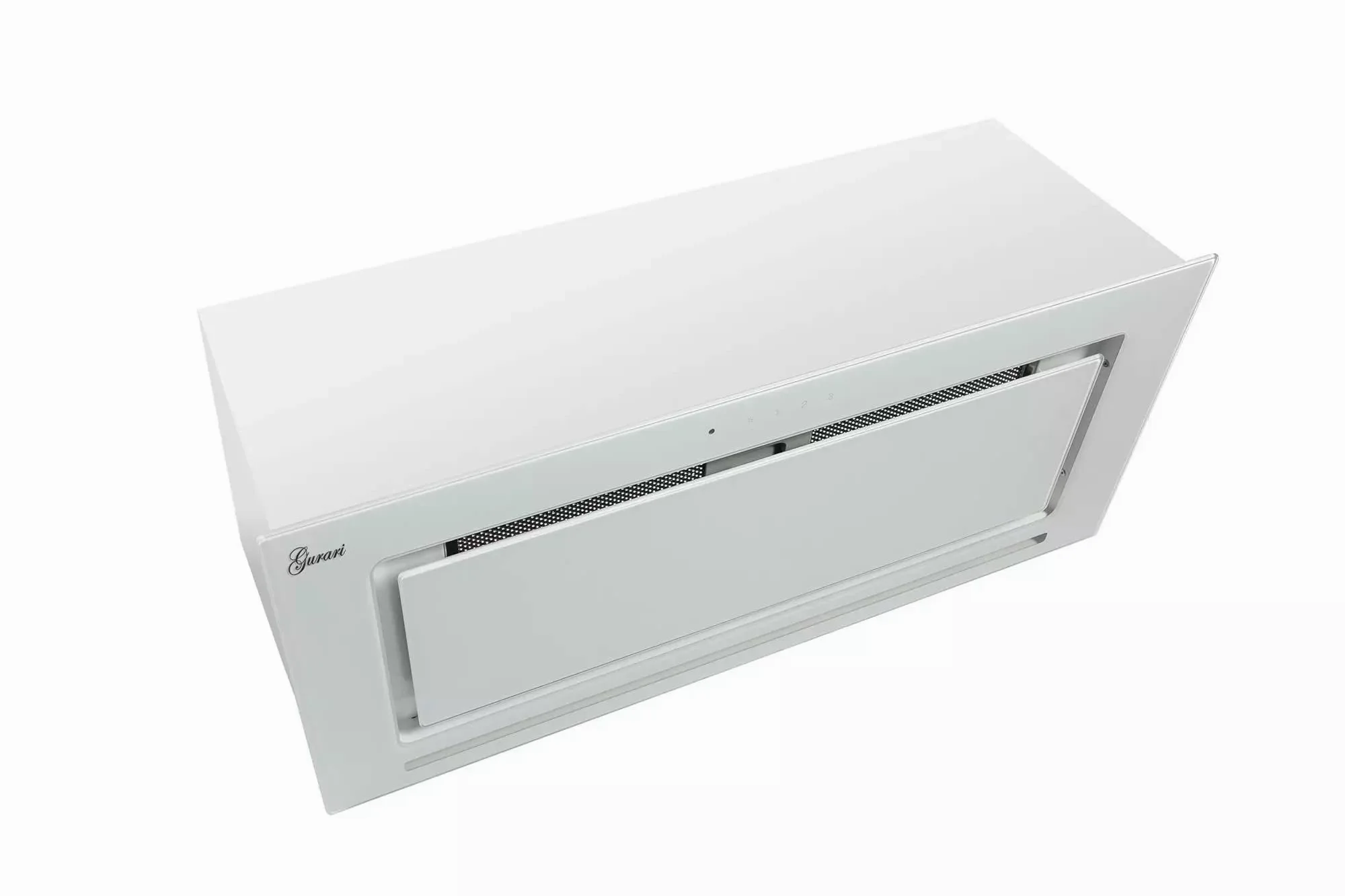 GURARI Campana Extractora 217 WH 90 Pr - Empotrada 90 cm, Blanco, Cristal, 1000 m³/h, Tiras LED, Mando a Distancia