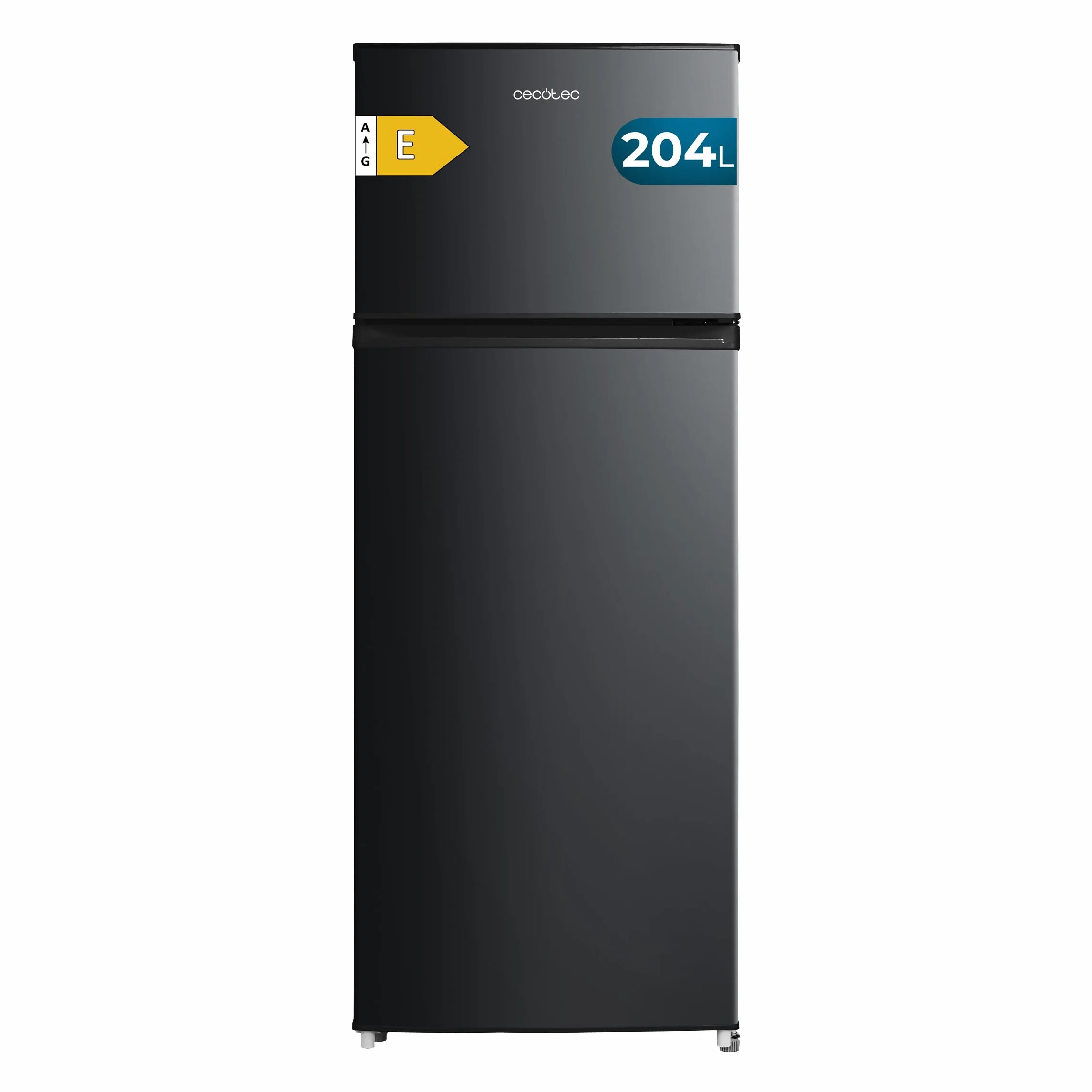 Cecotec Bolero CoolMarket 2D 204 Black E Frigorífico Combi Compacto 204L 143 cm 55 cm Clase E Compresor Inverter Plus