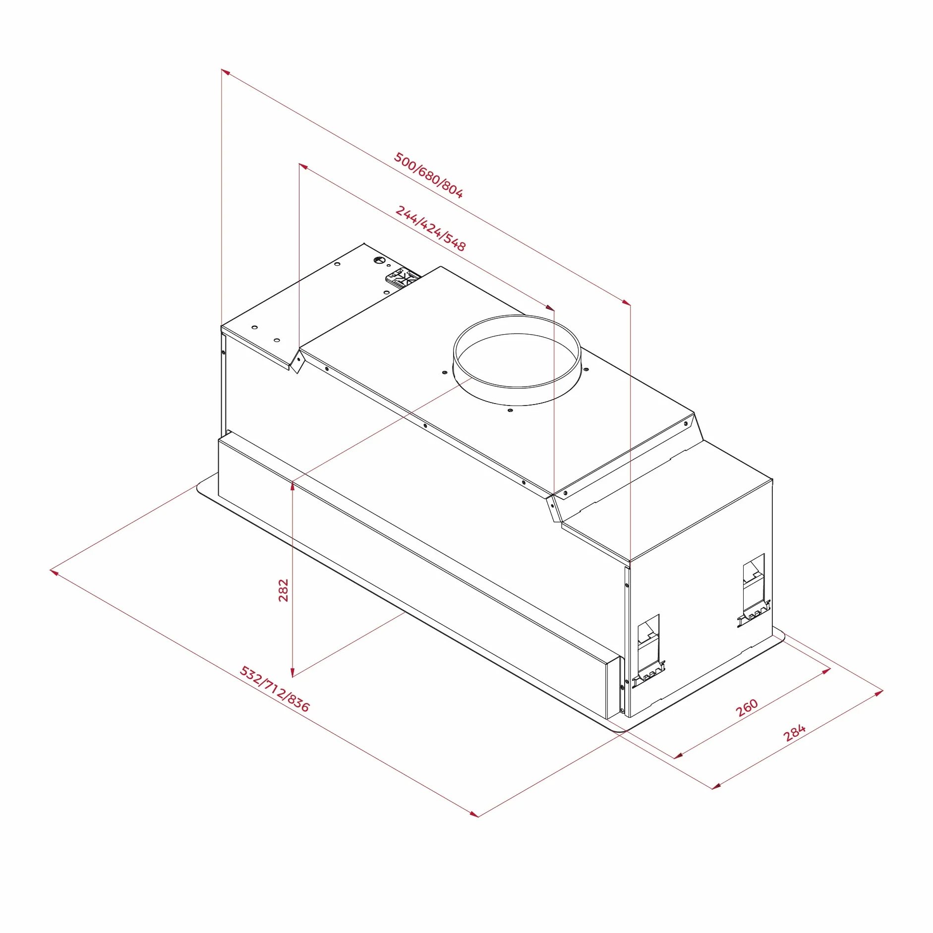 TEKA Campana Integrable 80 cm con Aspiración Perimetral, 4 Velocidades, Mandos Electrónicos, 2 Lámparas LED, Motor EcoPower, GFL 87760 EOS IX