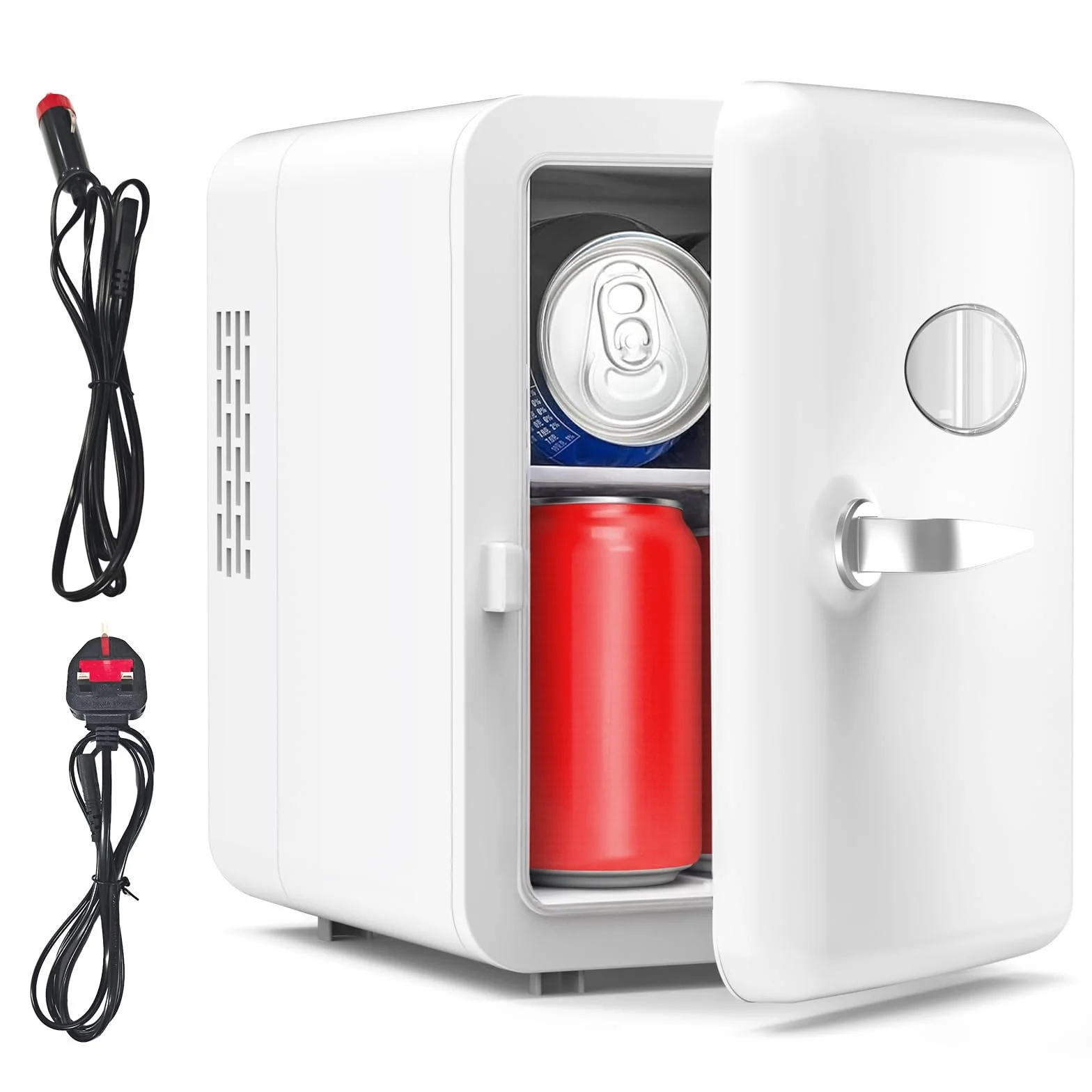 Vexloria Mini Nevera, 4L nevera Skincare, CA 220V/ CC 12V para Coche, Enfriar para Dormitorio, para coche, oficina, dormitorio CGA1