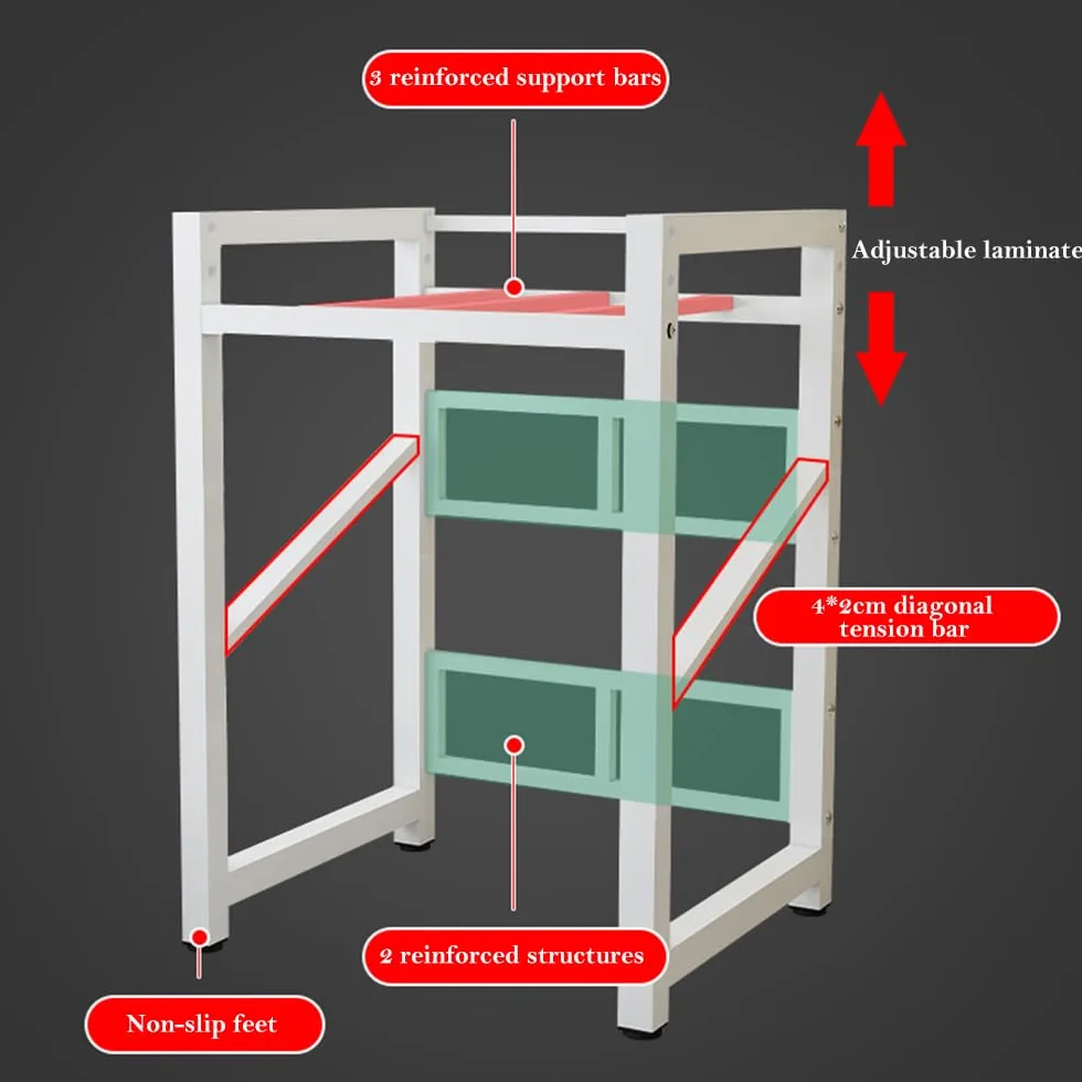 Soporte para lavadora y secadora con estante, estante de almacenamiento de altura ajustable, kit de apilamiento para lavadoras y secadoras, unidad de almacenamiento sobre lavadora, carga máxima de 250