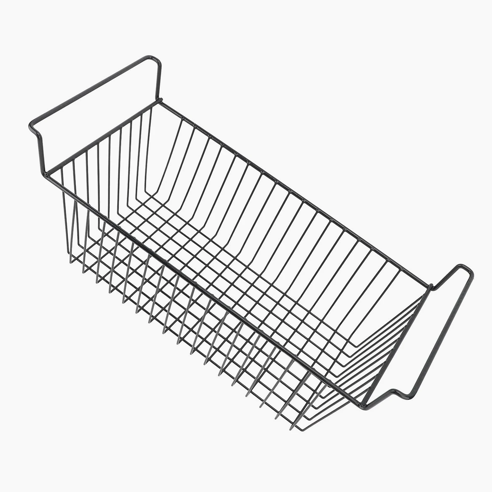 Contenedores Organizadores para Congelador, Cestas de Almacenamiento Profundas, Duraderas y Apilables para Congelador y Gabinetes, Alambre de Acero Negro, 2 Unidades (#2)
