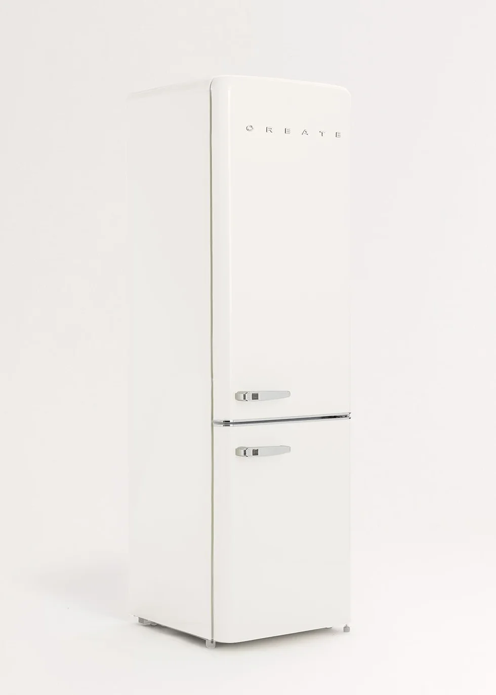 CREATE / FRIDGE STYLANCE/Frigorífico Combi 244L Blanco roto/Diseño y estilo Retro Vintage. Materiales resistentes. Práctica y funcional. 90W