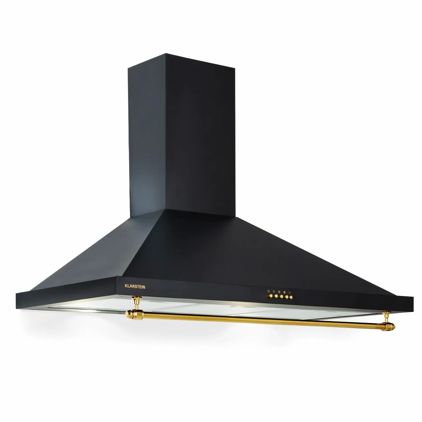 Klarstein Campana Extractora Decorativa 90 cm con Luces LED, Extractor Cocina Flujo Aire 591.5m³/h, Campanas Extractoras Acero, Extractores para Cocina con Filtros Anti Grasa con Bajo Consumo