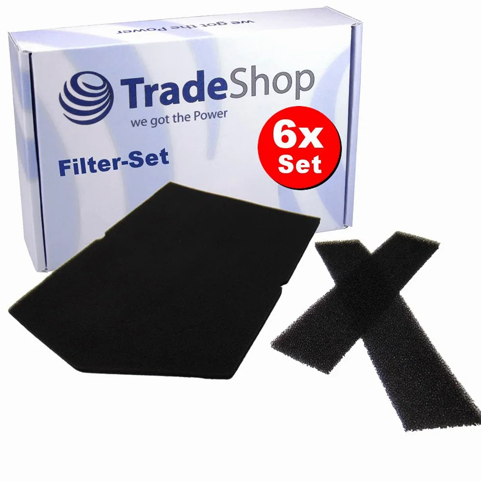 Juego de 6 filtros de espuma para Miele T8800WPHOMECAREXL T8826WP T8801WP T8827WP T8801WPHOMECAREXL T8827WP T9000WPPRIMAVERAPLUS T9747WP