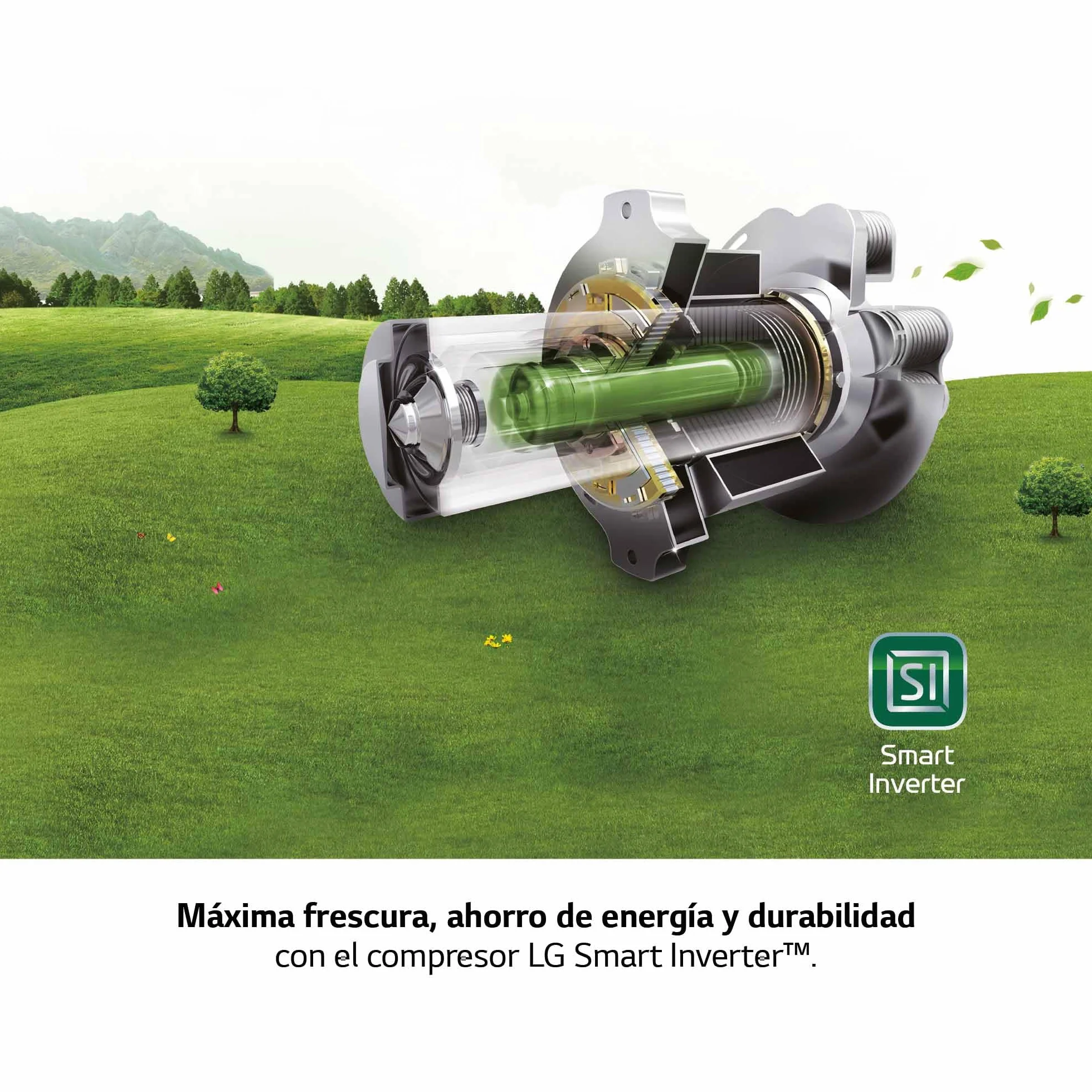 LG Congelador No Frost Total 355 L 186 cm Vertical Smart Inverter Inox