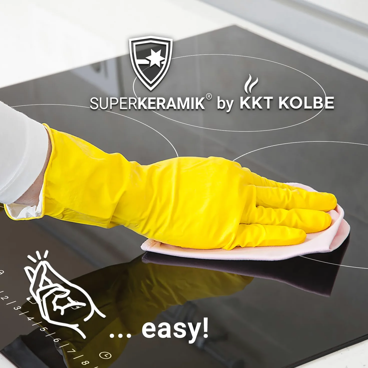 KKT KOLBE Placa vitrocerámica 45 cm autónoma | 3 zonas con resistencias | 9 niveles | sin marco | indicador calor residual | bloqueo de teclas y niños | KF4500RL
